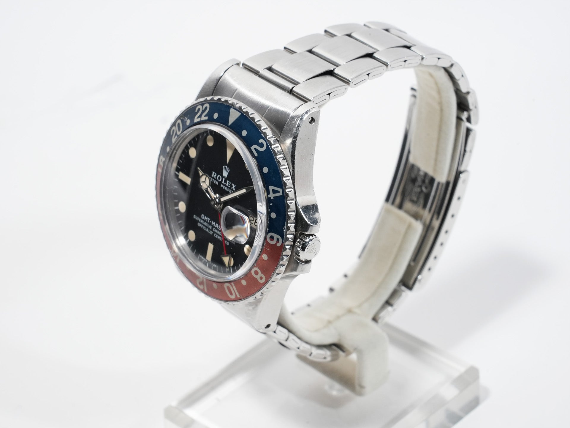 ロレックス GMTマスター Ref.1675 ステンレススチール ブラック文字盤 オイスターブレスレット 中古 jxot5gdm