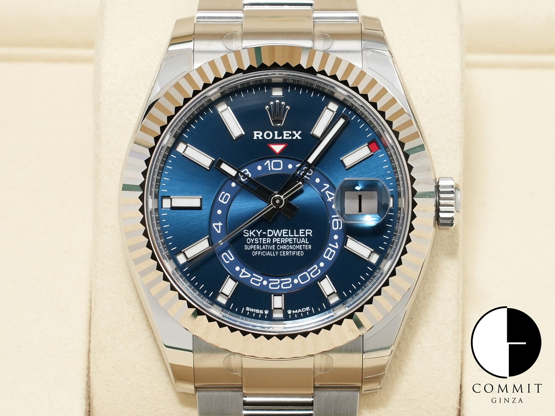 ロレックス スカイドゥエラー Ref.336934 ステンレススチール/ホワイトゴールド ブルー文字盤 オイスターブレスレット 未使用 m88skidw