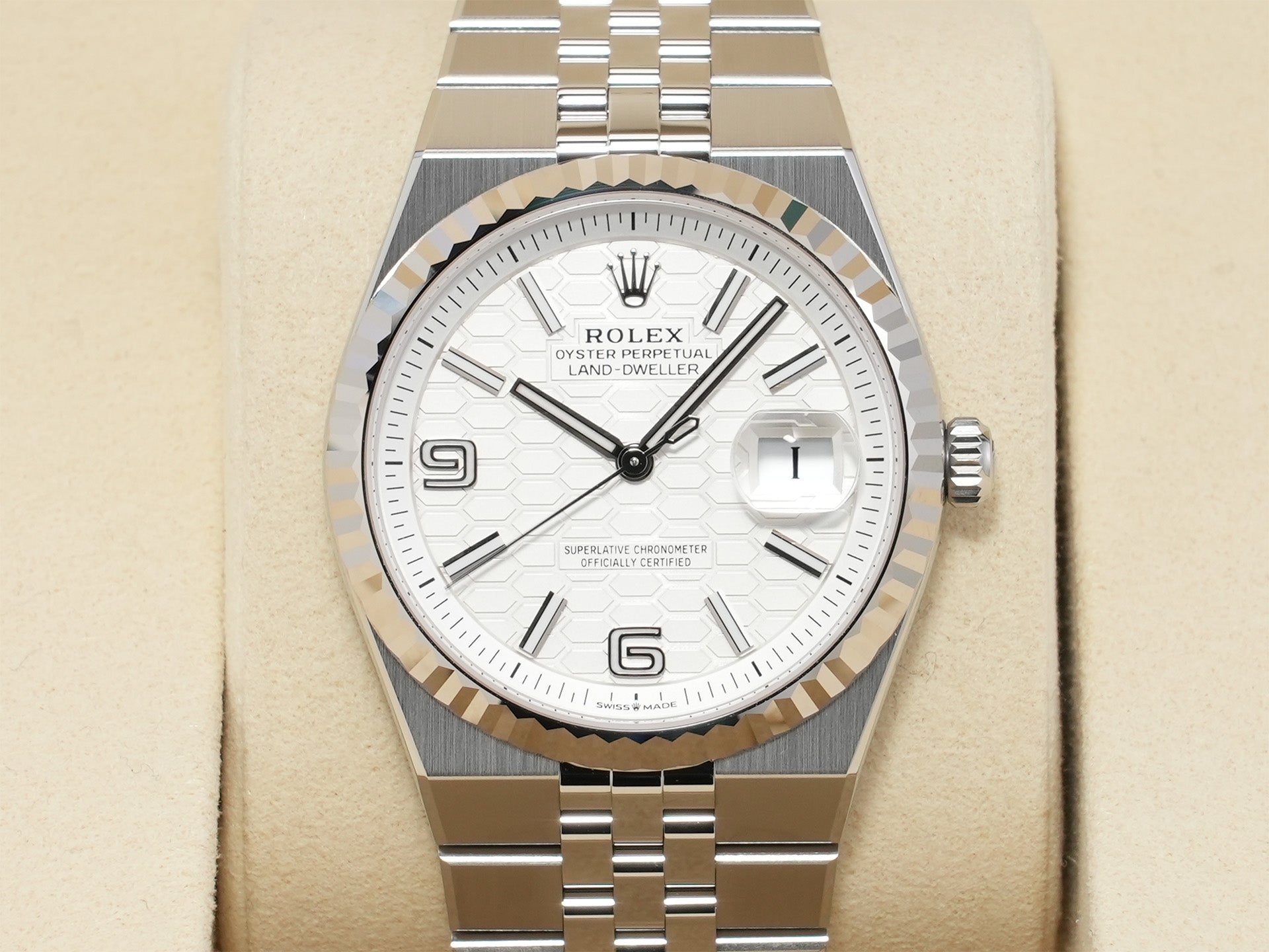 ロレックス ランドドゥエラー Ref.127234 ステンレススチール/ホワイトゴールド ホワイト文字盤 ジュビリーブレスレット 未使用 w6idebud