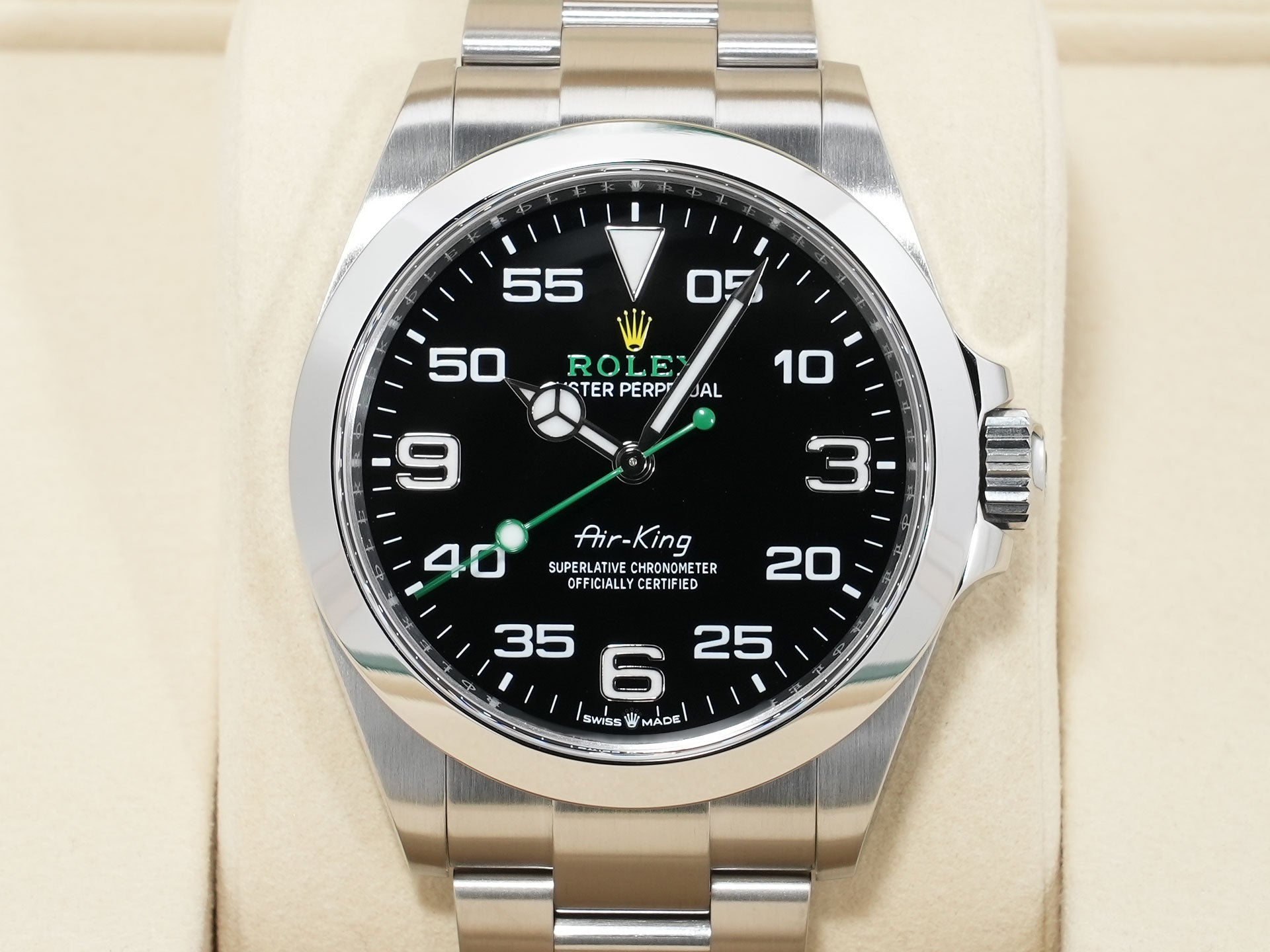 ロレックス エアキング Ref.126900 ステンレススチール ブラック文字盤 オイスターブレスレット 美品 vokhqpvp