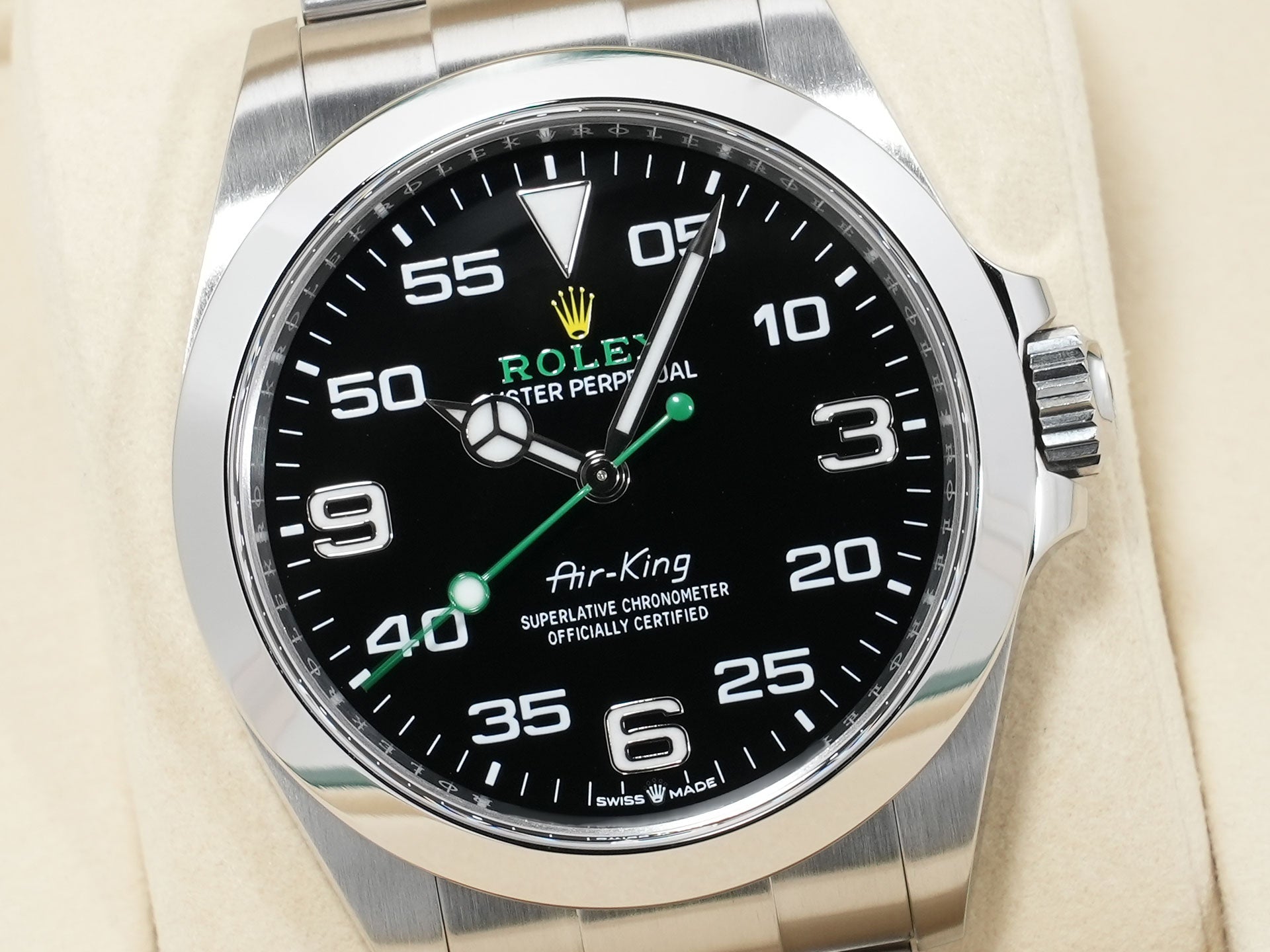 ロレックス エアキング Ref.126900 ステンレススチール ブラック文字盤 オイスターブレスレット 美品 vokhqpvp
