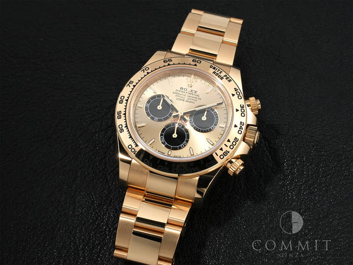 Rolex Daytona Ref. 126508 Yellow Gold with Golden and Bright Black Dial, Excellent Condition, 86u2ao35