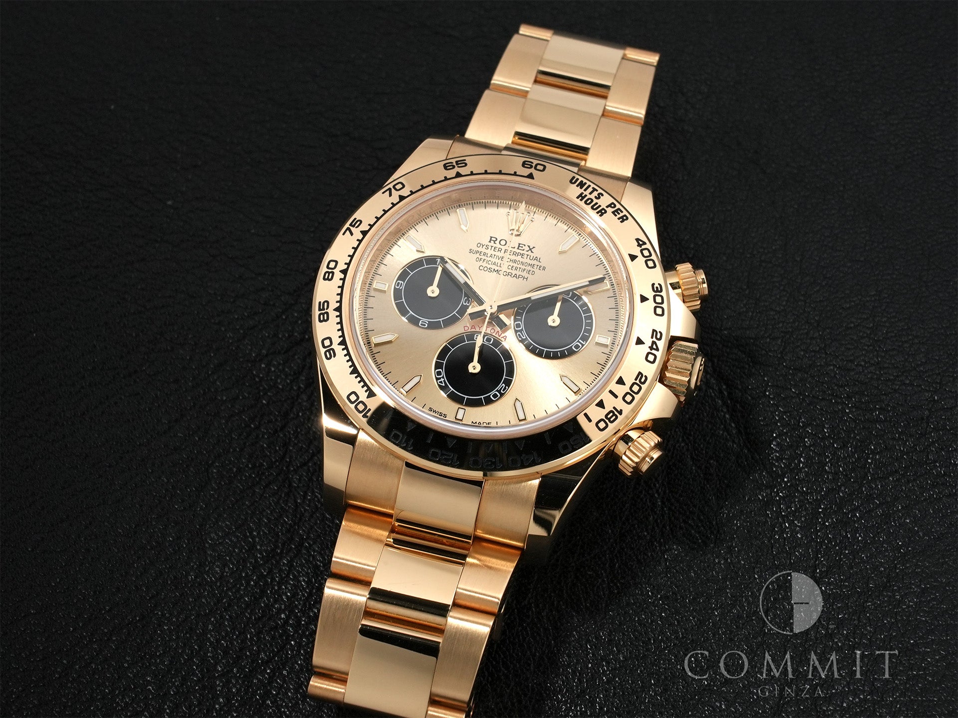 Rolex Daytona Ref. 126508 Yellow Gold with Golden and Bright Black Dial, Excellent Condition, 86u2ao35