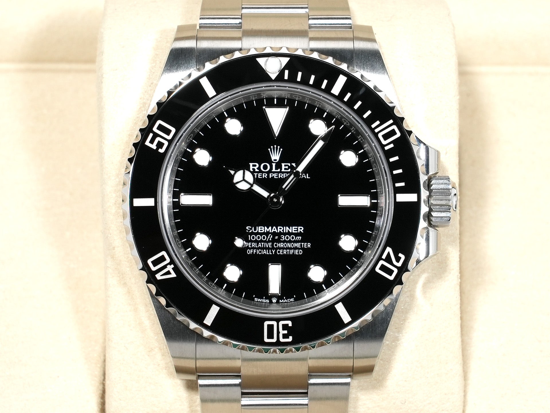 ロレックス サブマリーナー ノンデイト Ref.124060 ステンレススチール ブラック文字盤 未使用 kekuw7nj