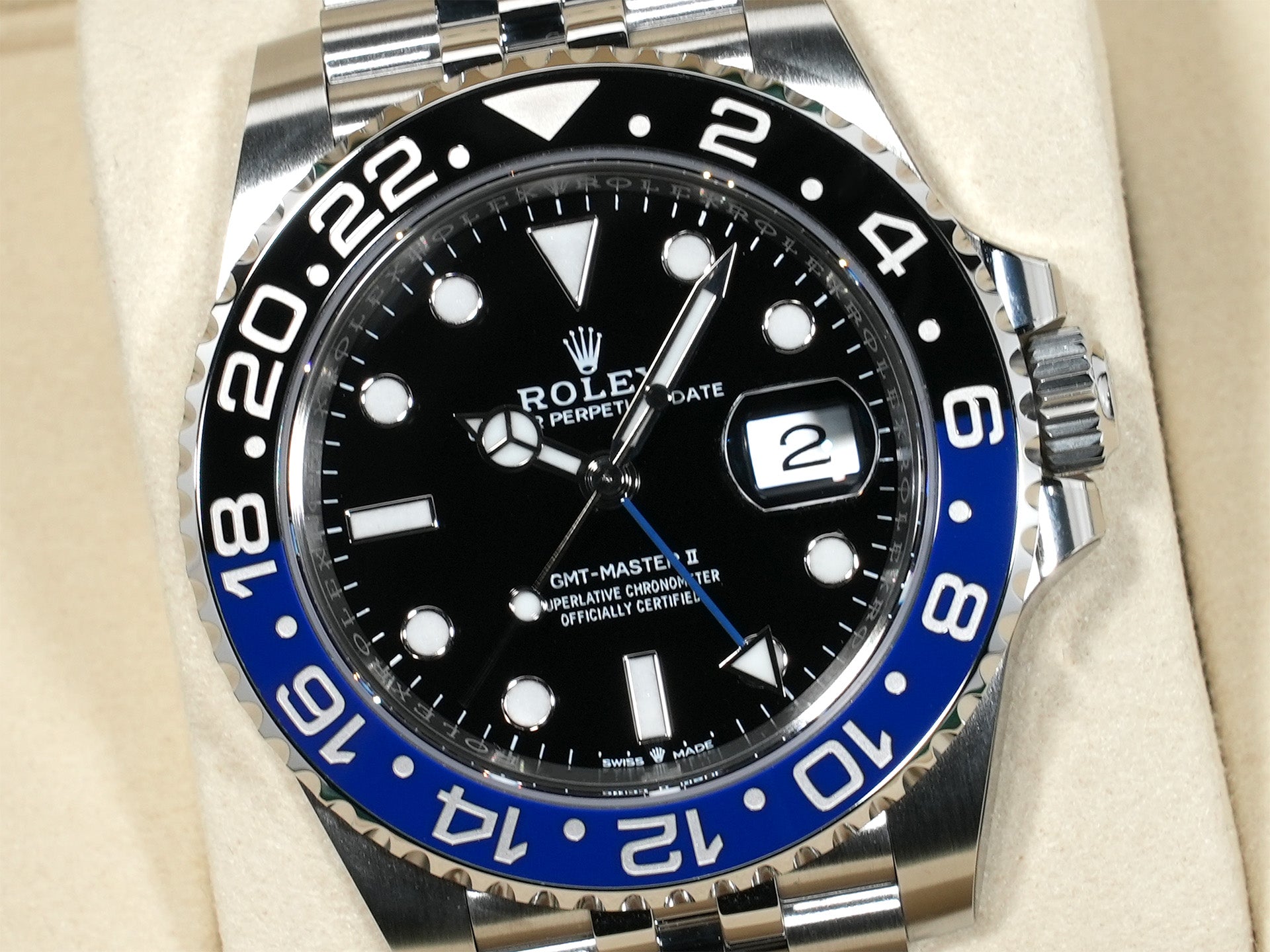 ロレックス GMTマスターII Ref.126710BLNR ステンレススチール ブラック文字盤 ジュビリーブレスレット 未使用 e629ekgc