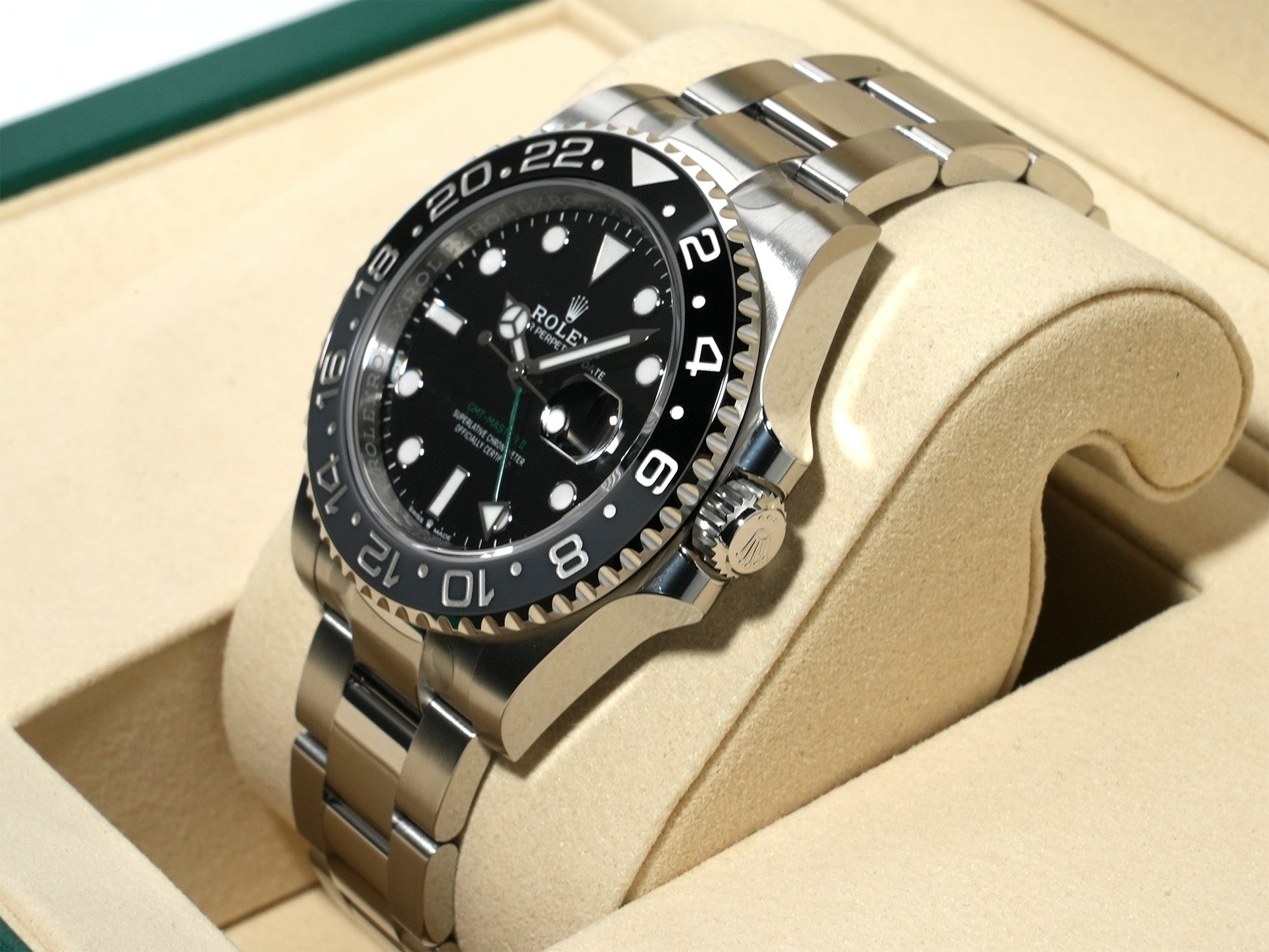 ロレックス GMTマスターII Ref.126710GRNR ステンレススチール ブラック文字盤 オイスターブレスレット 未使用 aybepj9e