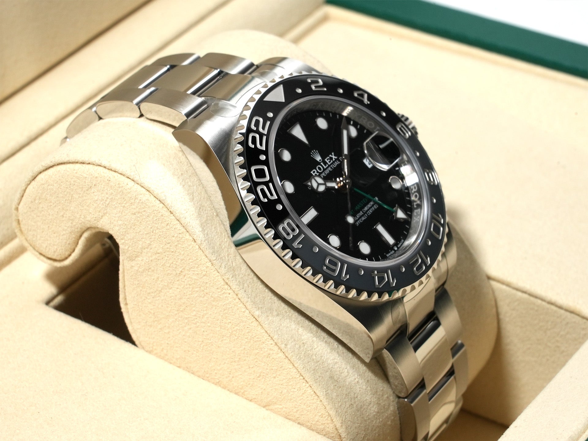 ロレックス GMTマスターII Ref.126710GRNR ステンレススチール ブラック文字盤 オイスターブレスレット 未使用 aybepj9e