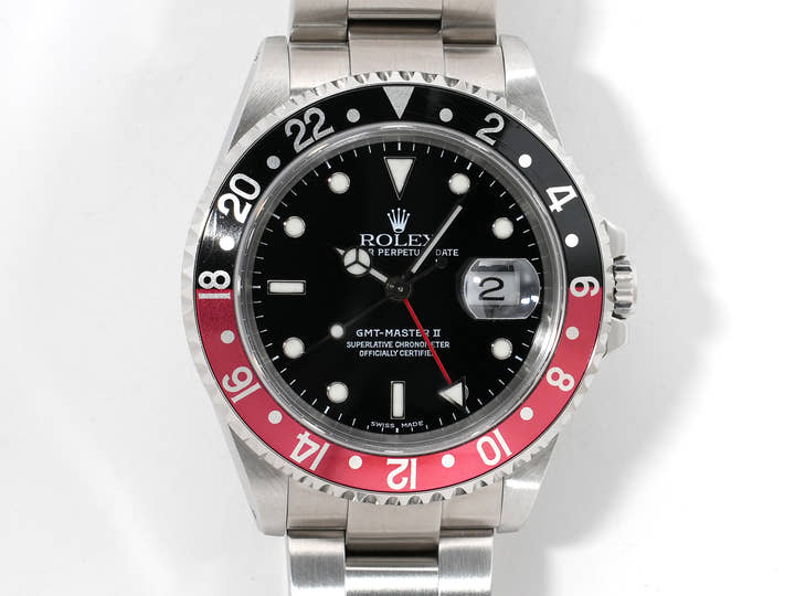 ロレックス GMTマスターII Ref.16710 ステンレススチール ブラック文字盤 オイスターブレスレット 美中古 82x258r5