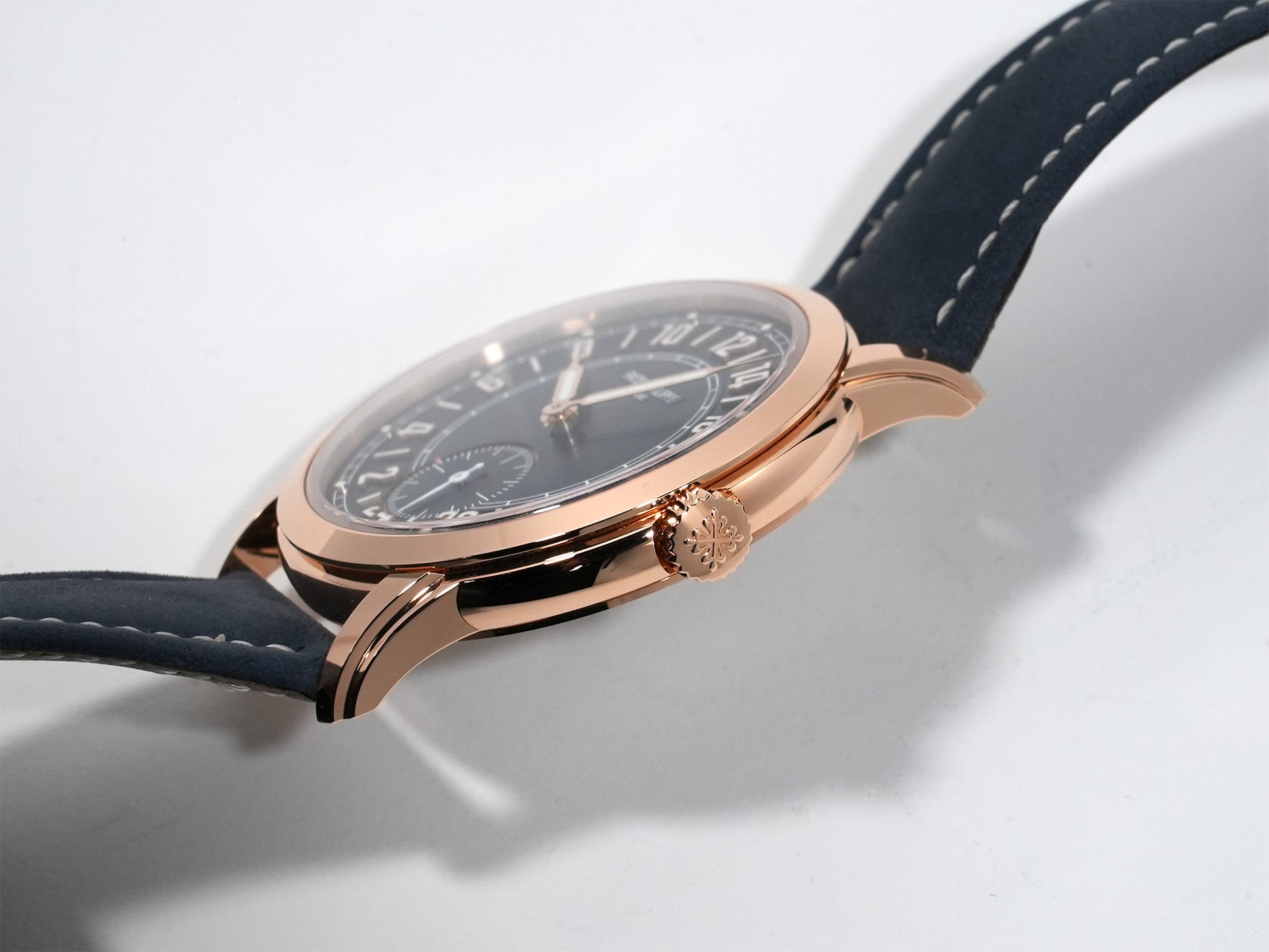パテックフィリップ カラトラバ トラベルタイム Ref.5224R-001 ローズゴールド ブルー文字盤 未使用 39pix58e