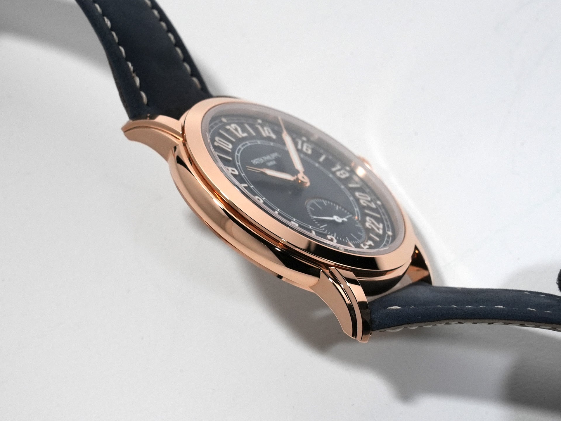 パテックフィリップ カラトラバ トラベルタイム Ref.5224R-001 ローズゴールド ブルー文字盤 未使用 39pix58e