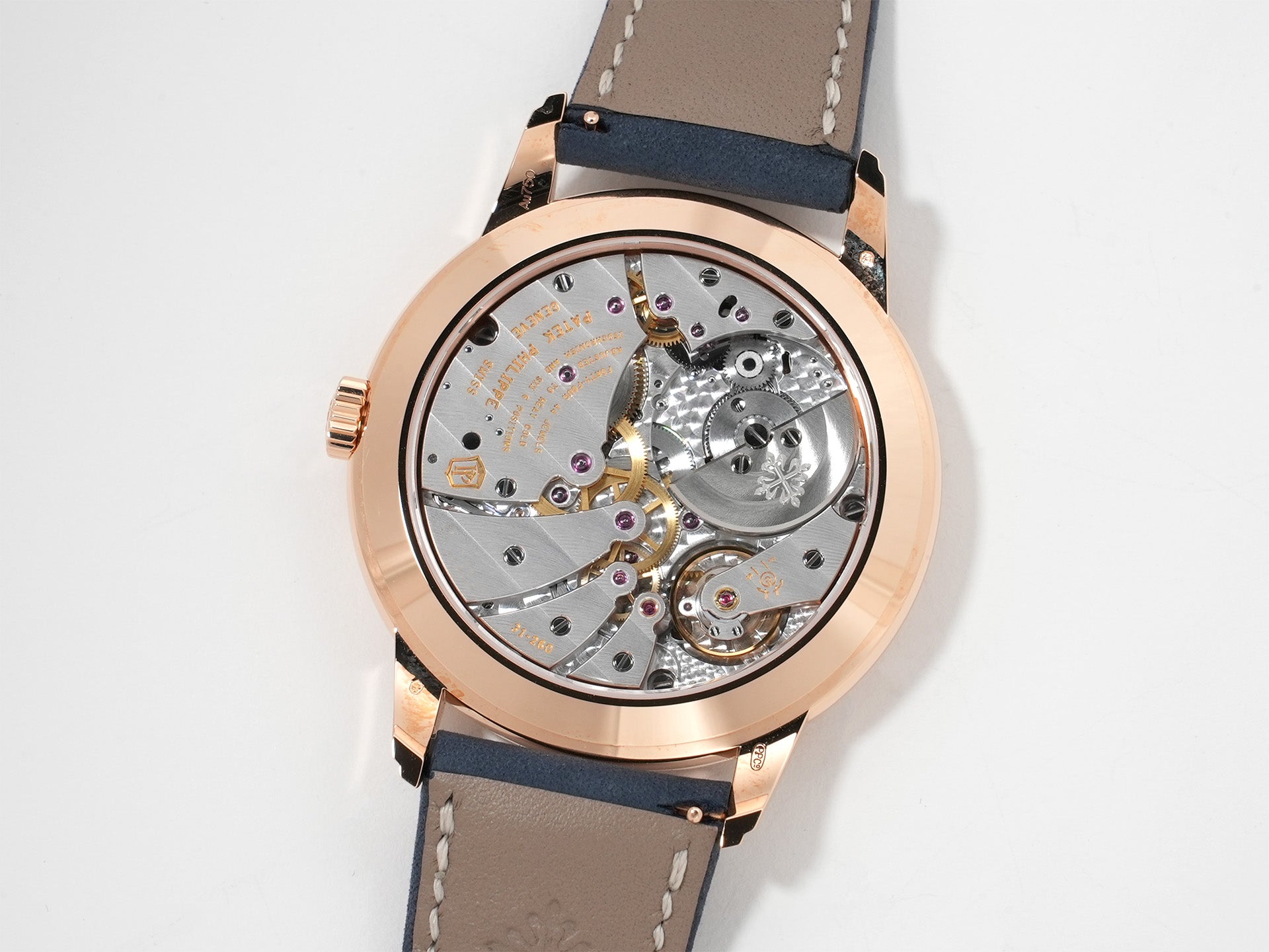 パテックフィリップ カラトラバ トラベルタイム Ref.5224R-001 ローズゴールド ブルー文字盤 未使用 39pix58e