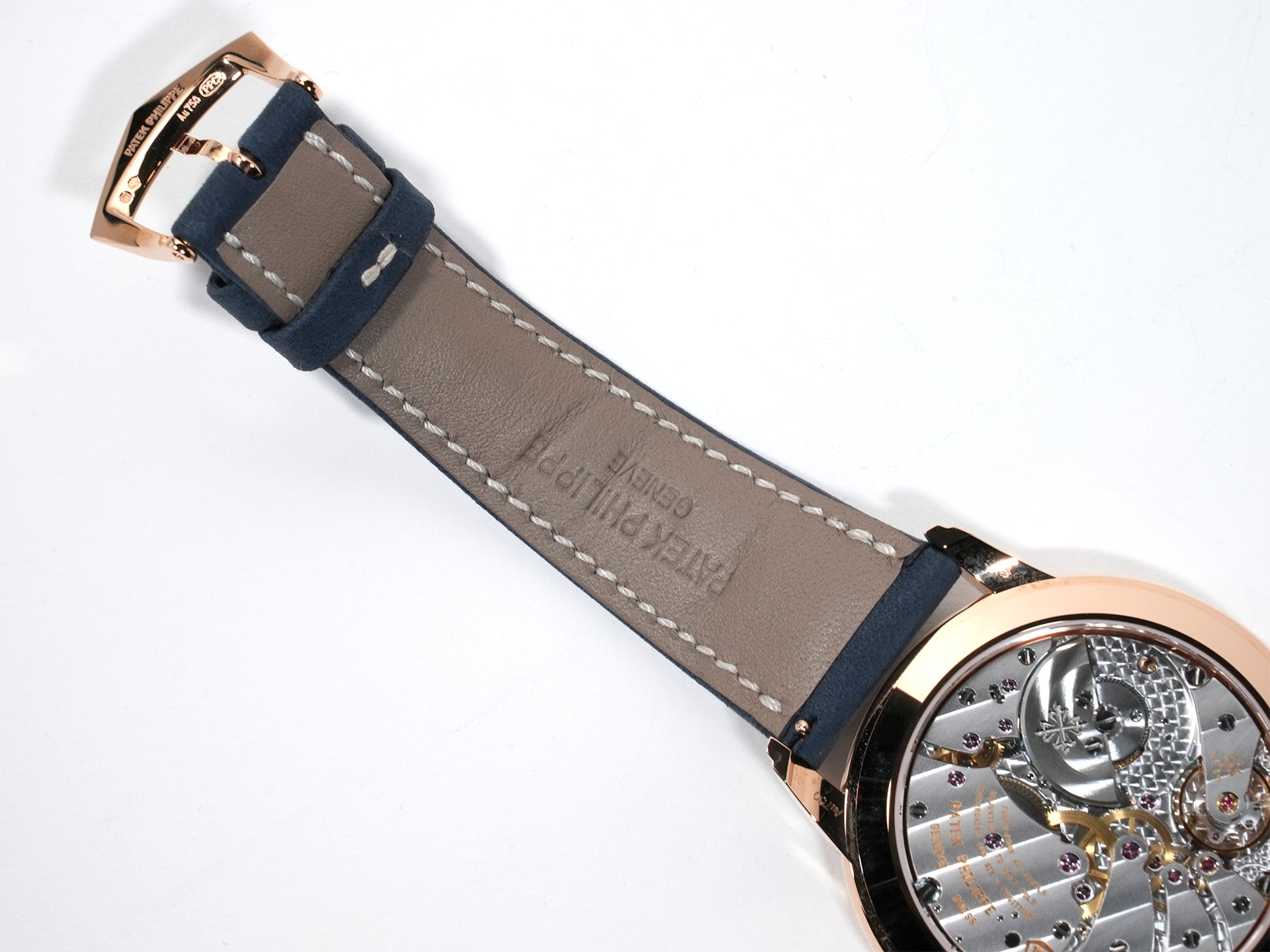 パテックフィリップ カラトラバ トラベルタイム Ref.5224R-001 ローズゴールド ブルー文字盤 未使用 39pix58e