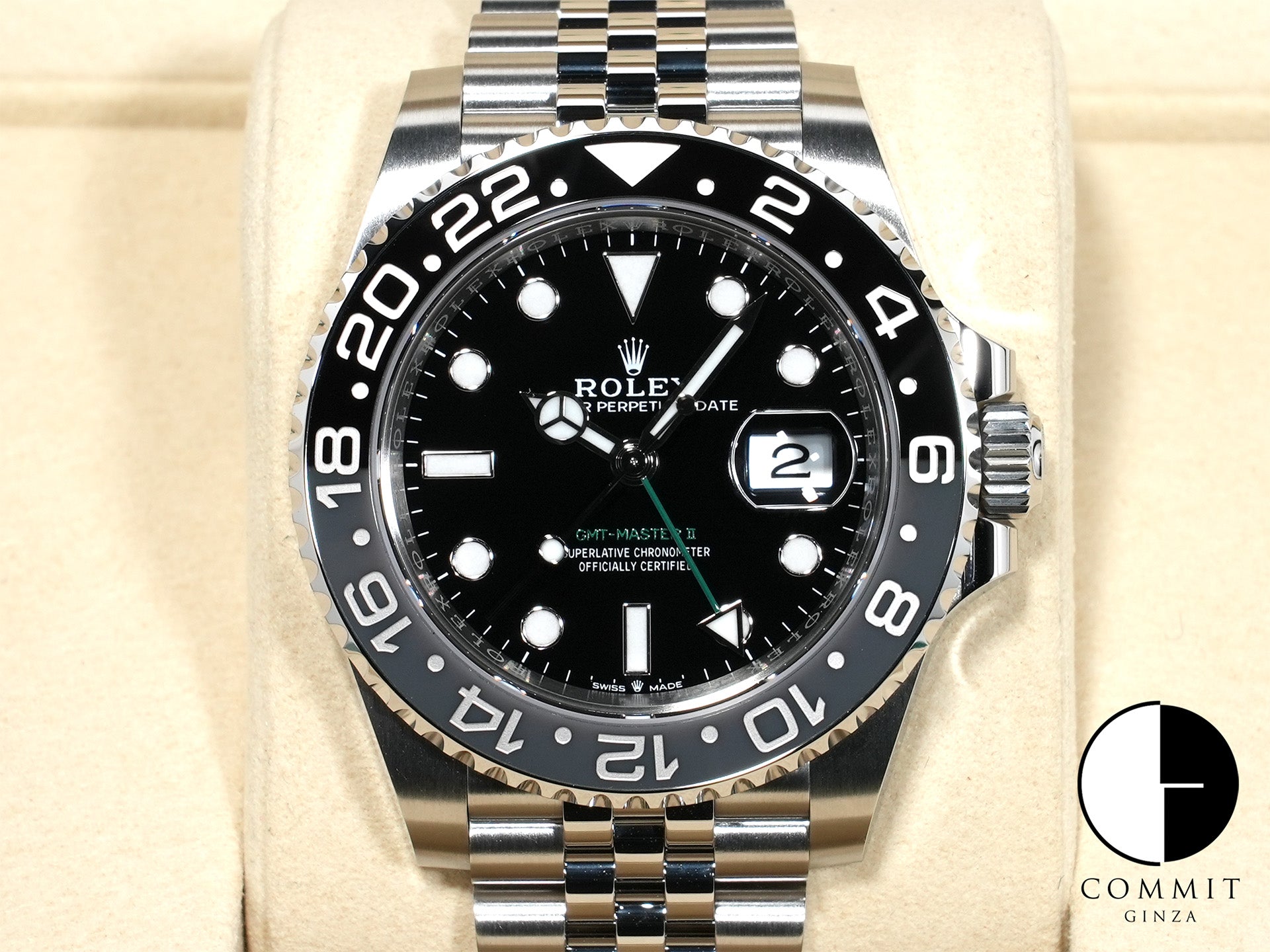 ロレックス GMTマスターII Ref.126710GRNR ステンレススチール ブラック文字盤 ジュビリーブレスレット 未使用 i9avfhrm