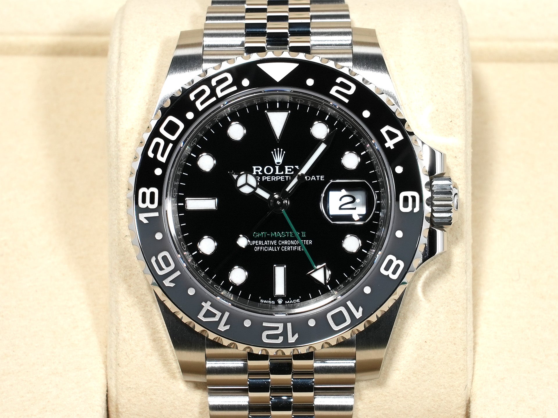 ロレックス GMTマスターII Ref.126710GRNR ステンレススチール ブラック文字盤 ジュビリーブレスレット 未使用 i9avfhrm