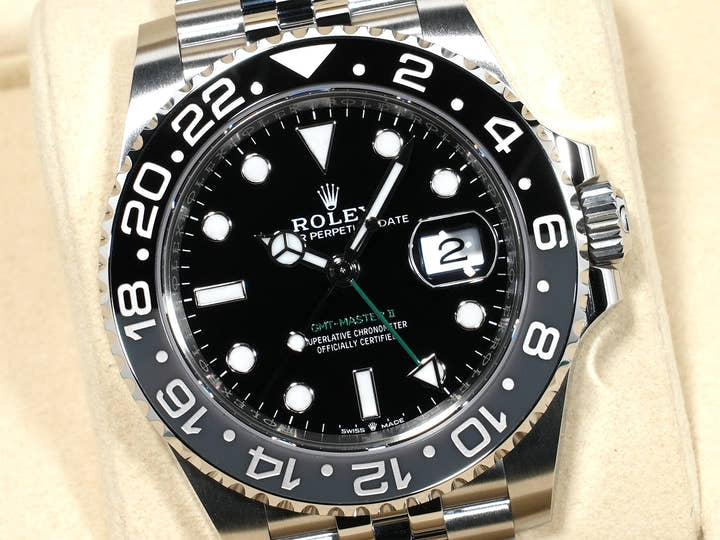 ロレックス GMTマスターII Ref.126710GRNR ステンレススチール ブラック文字盤 ジュビリーブレスレット 未使用 i9avfhrm