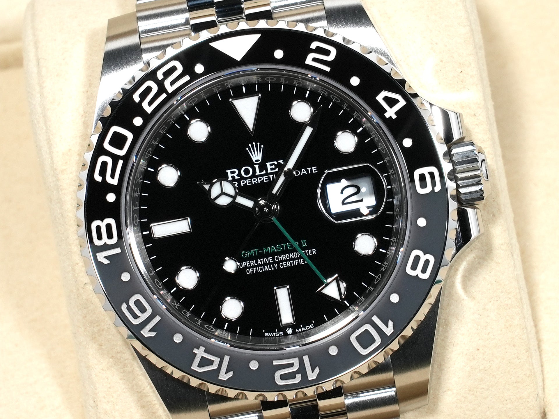 ロレックス GMTマスターII Ref.126710GRNR ステンレススチール ブラック文字盤 ジュビリーブレスレット 未使用 i9avfhrm