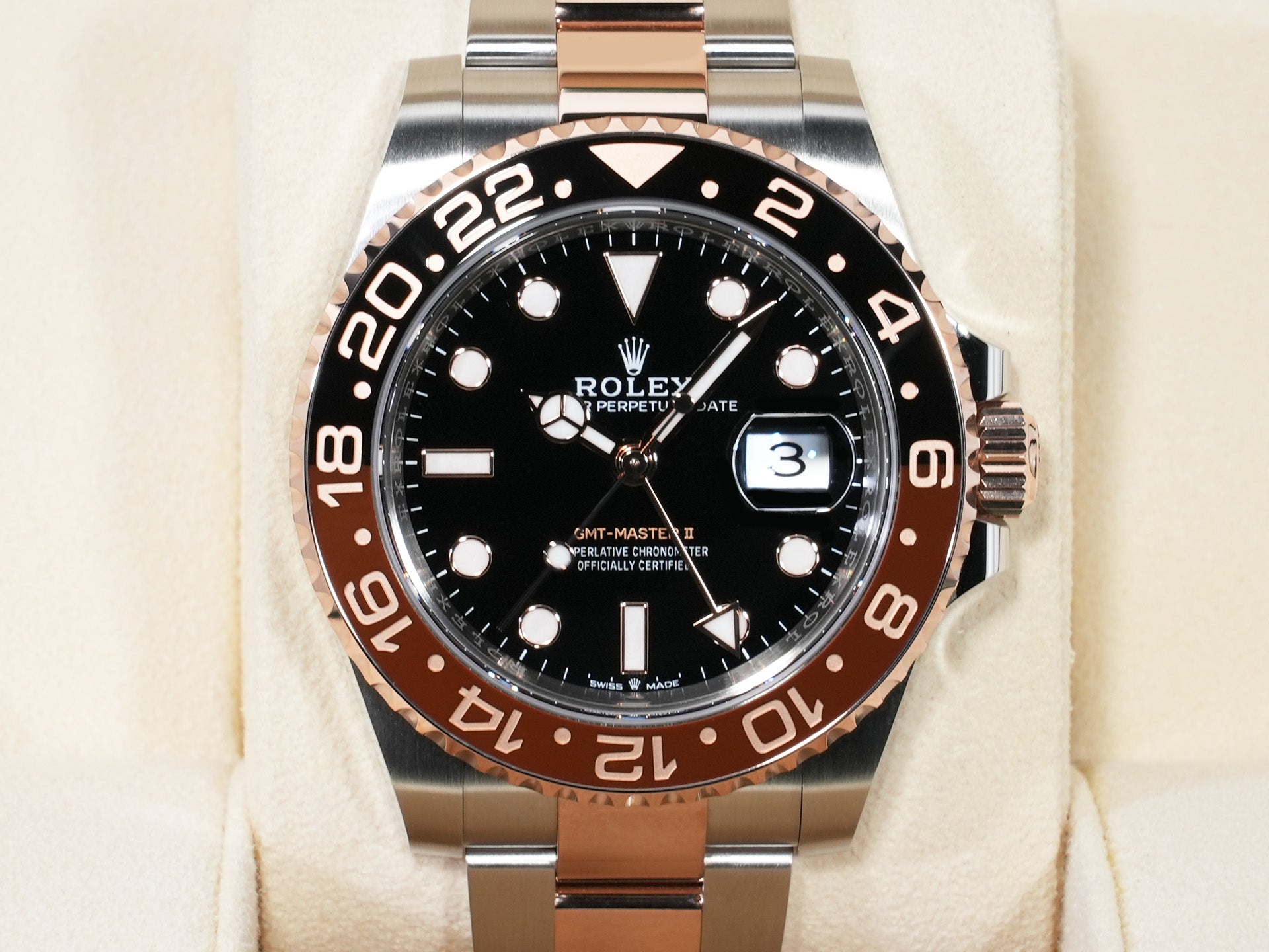 ロレックス GMTマスターII Ref.126711CHNR ステンレススチール/エバーローズゴールド ブラック文字盤 オイスターブレスレット 未使用 mue5xhsn