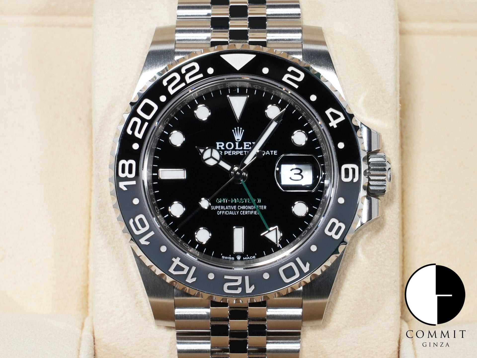 ロレックス GMTマスターII Ref.126710GRNR ステンレススチール ブラック文字盤 ジュビリーブレスレット 未使用 ky9aofcr