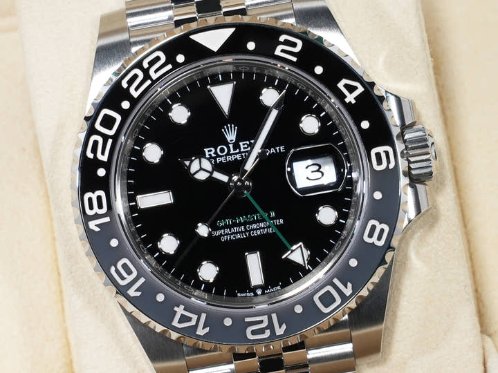 ロレックス GMTマスターII Ref.126710GRNR ステンレススチール ブラック文字盤 ジュビリーブレスレット 未使用 ky9aofcr