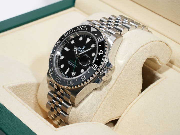 ロレックス GMTマスターII Ref.126710GRNR ステンレススチール ブラック文字盤 ジュビリーブレスレット 未使用 ky9aofcr