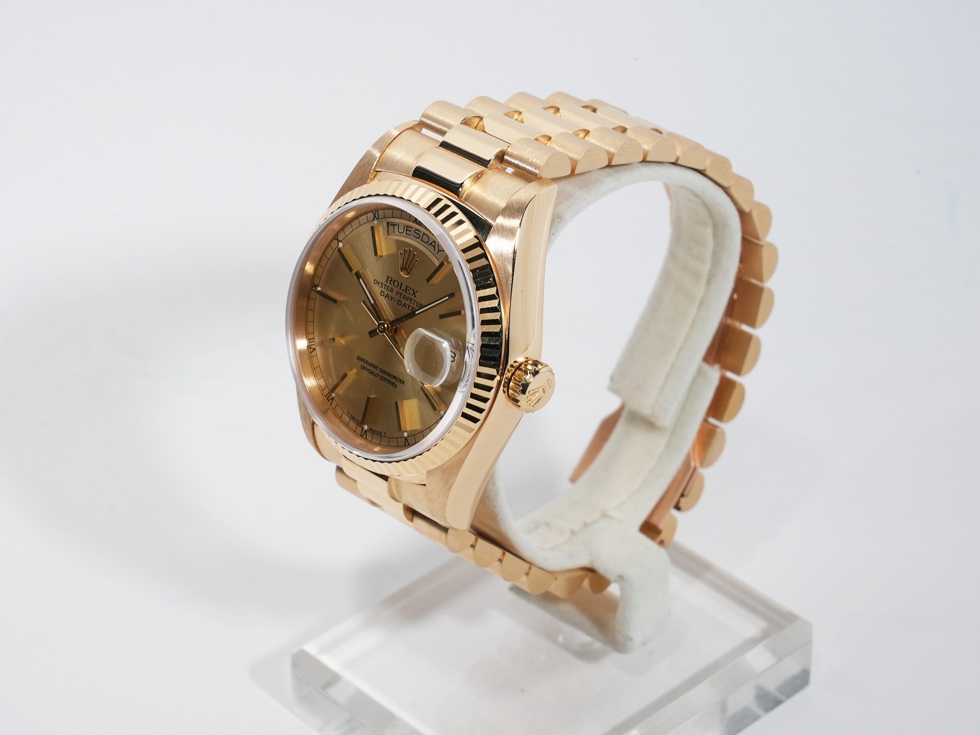 ロレックス デイデイト36 Ref.18038 イエローゴールド シャンパン文字盤 美品 4nxq8mcn