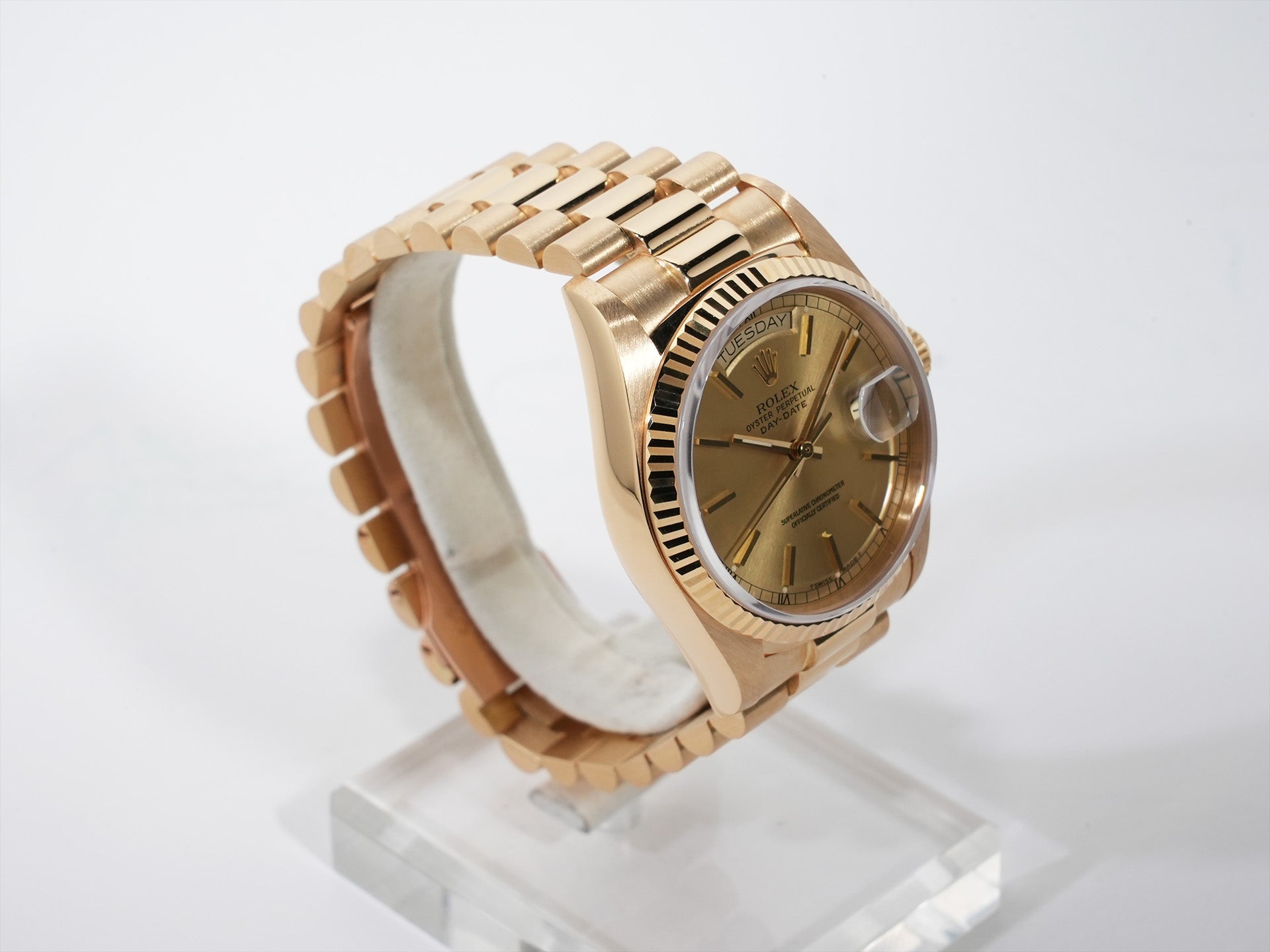 ロレックス デイデイト36 Ref.18038 イエローゴールド シャンパン文字盤 美品 4nxq8mcn