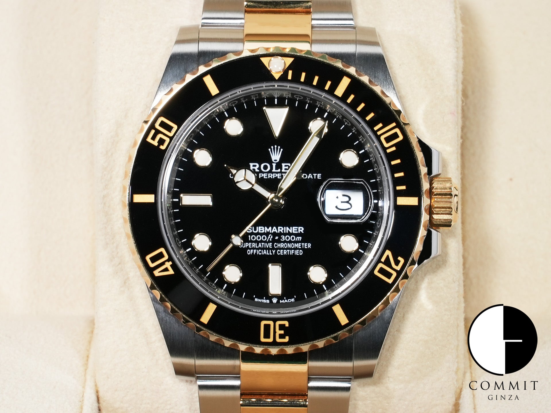 ロレックス サブマリーナー デイト Ref.126613LN ステンレススチール/イエローゴールド ブラック文字盤 美中古 kembvmz4