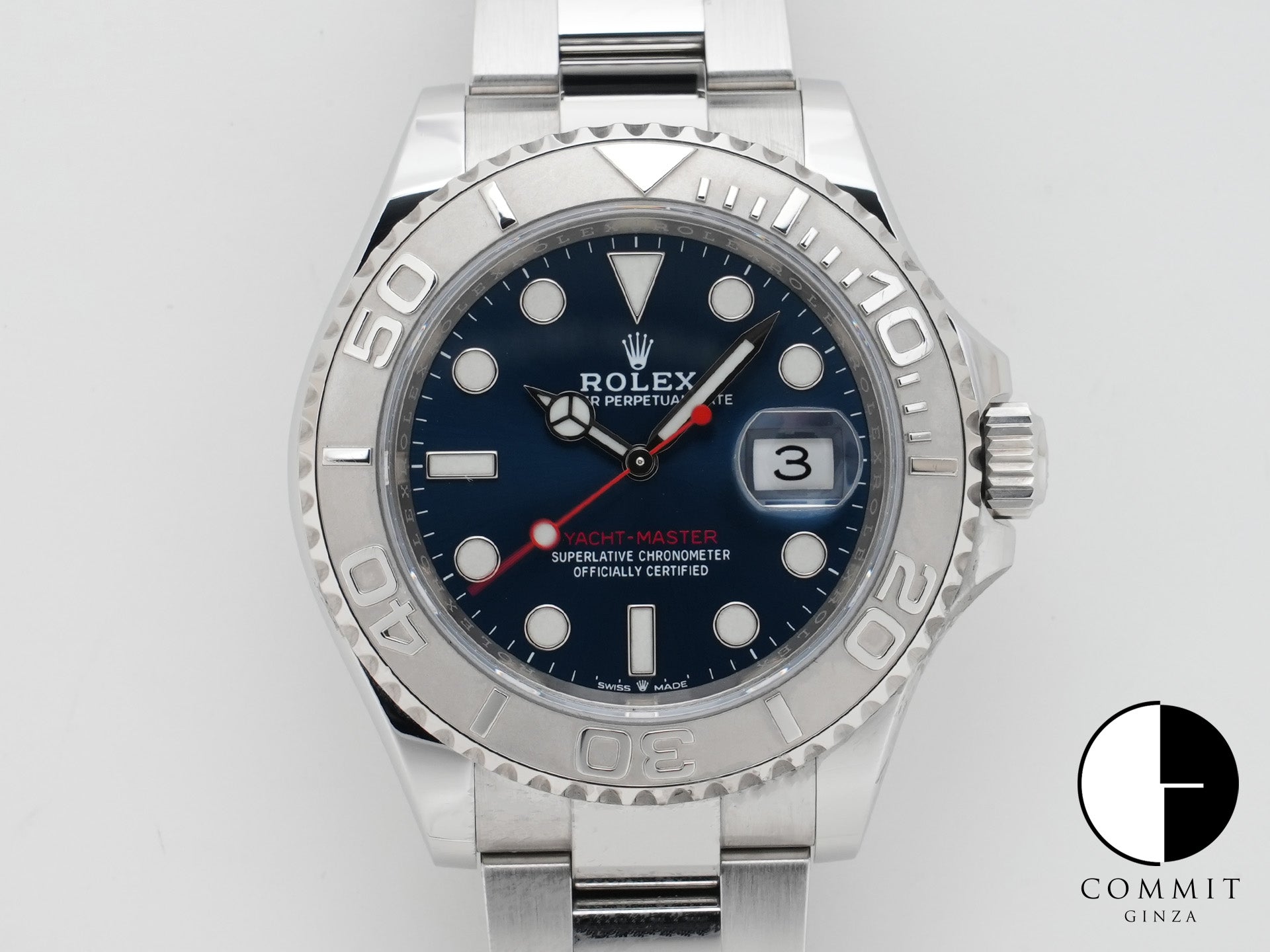 Rolex Yacht-Master 40 Ref. 126622 Stainless Steel/Platinum Bright Blue Dial Pre-owned arrv5fgb