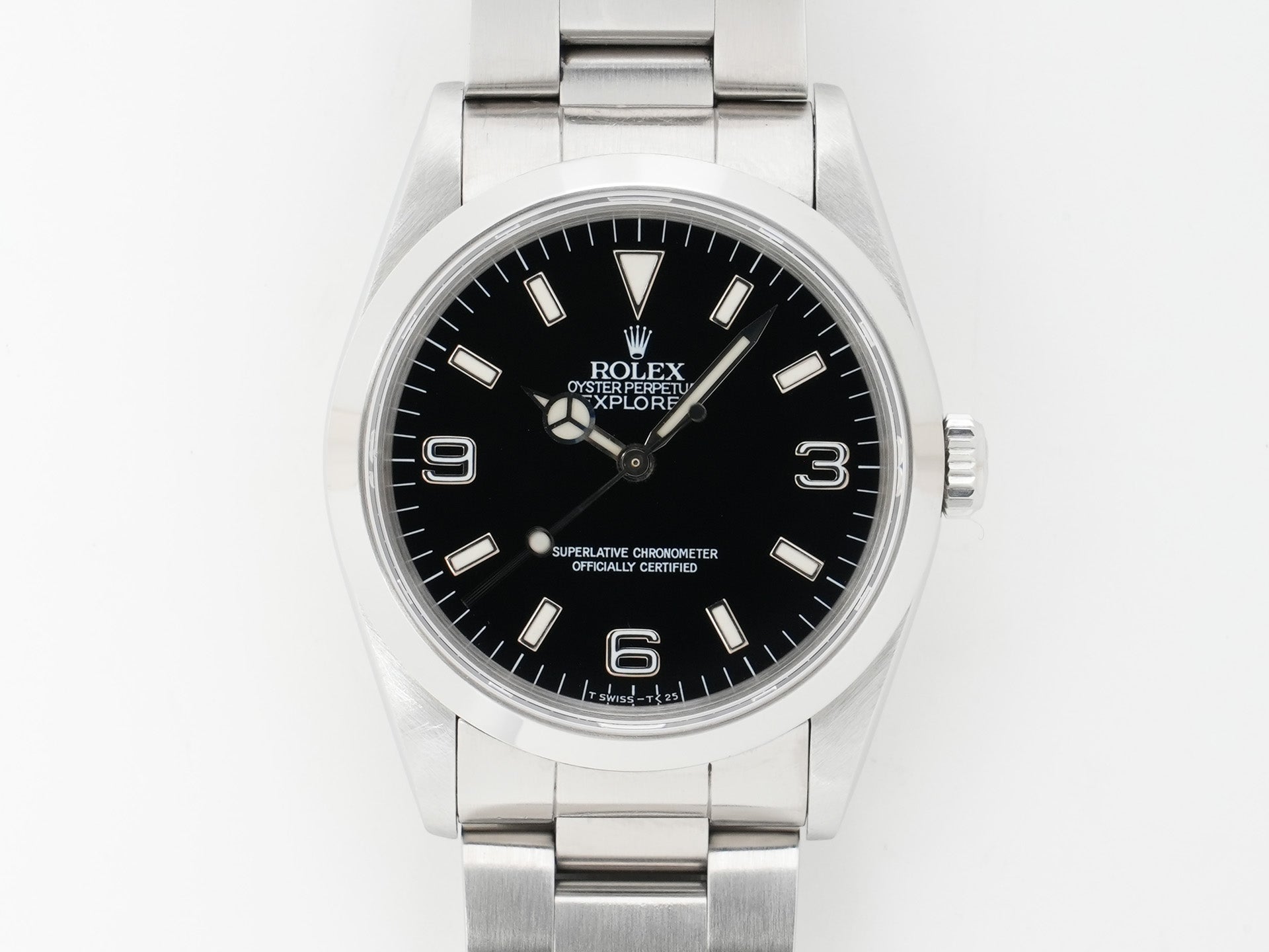ロレックス エクスプローラーI Ref.14270 ステンレススチール ブラック文字盤 オイスターブレスレット 中古 whw364kp