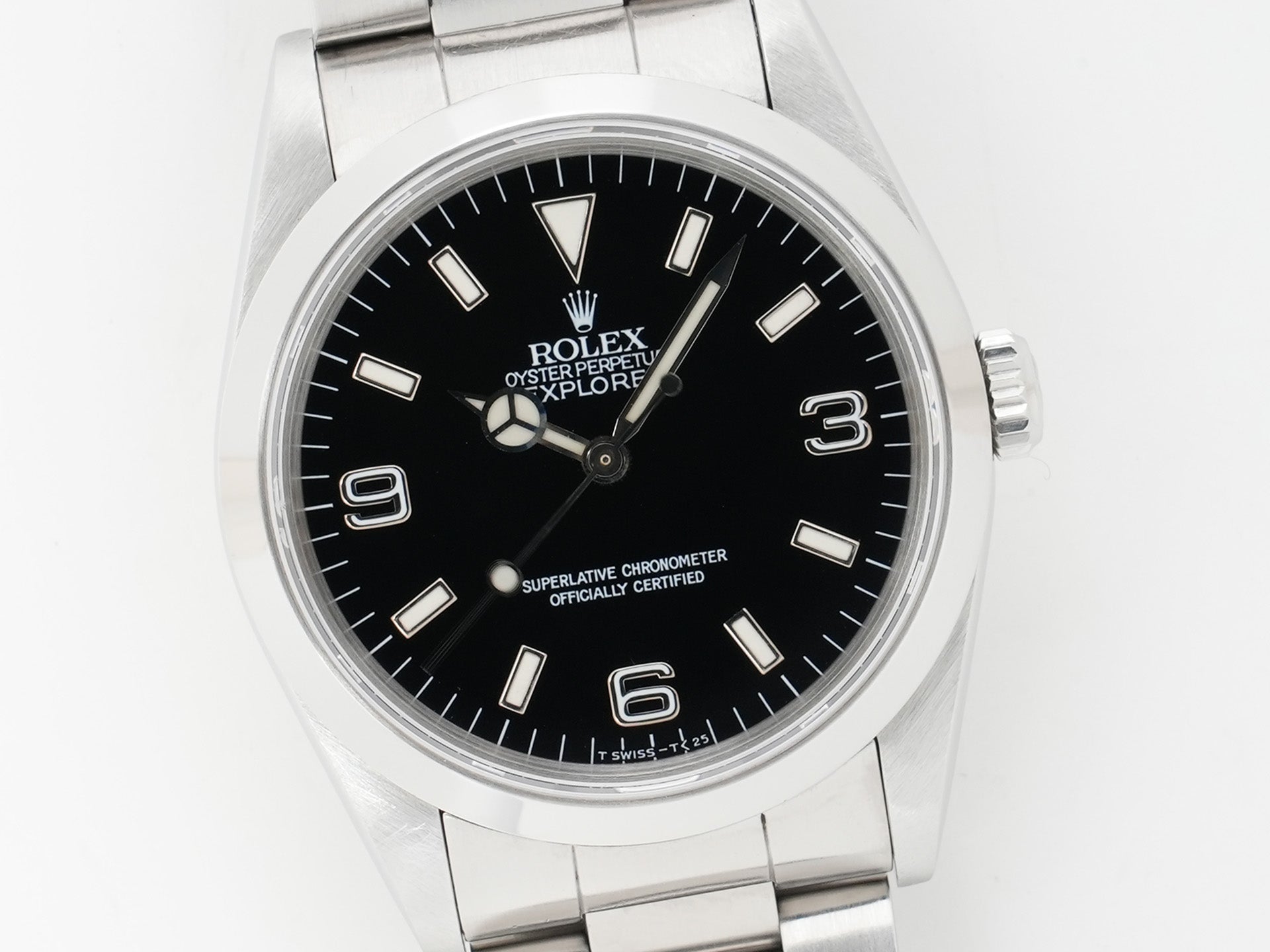 ロレックス エクスプローラーI Ref.14270 ステンレススチール ブラック文字盤 オイスターブレスレット 中古 whw364kp