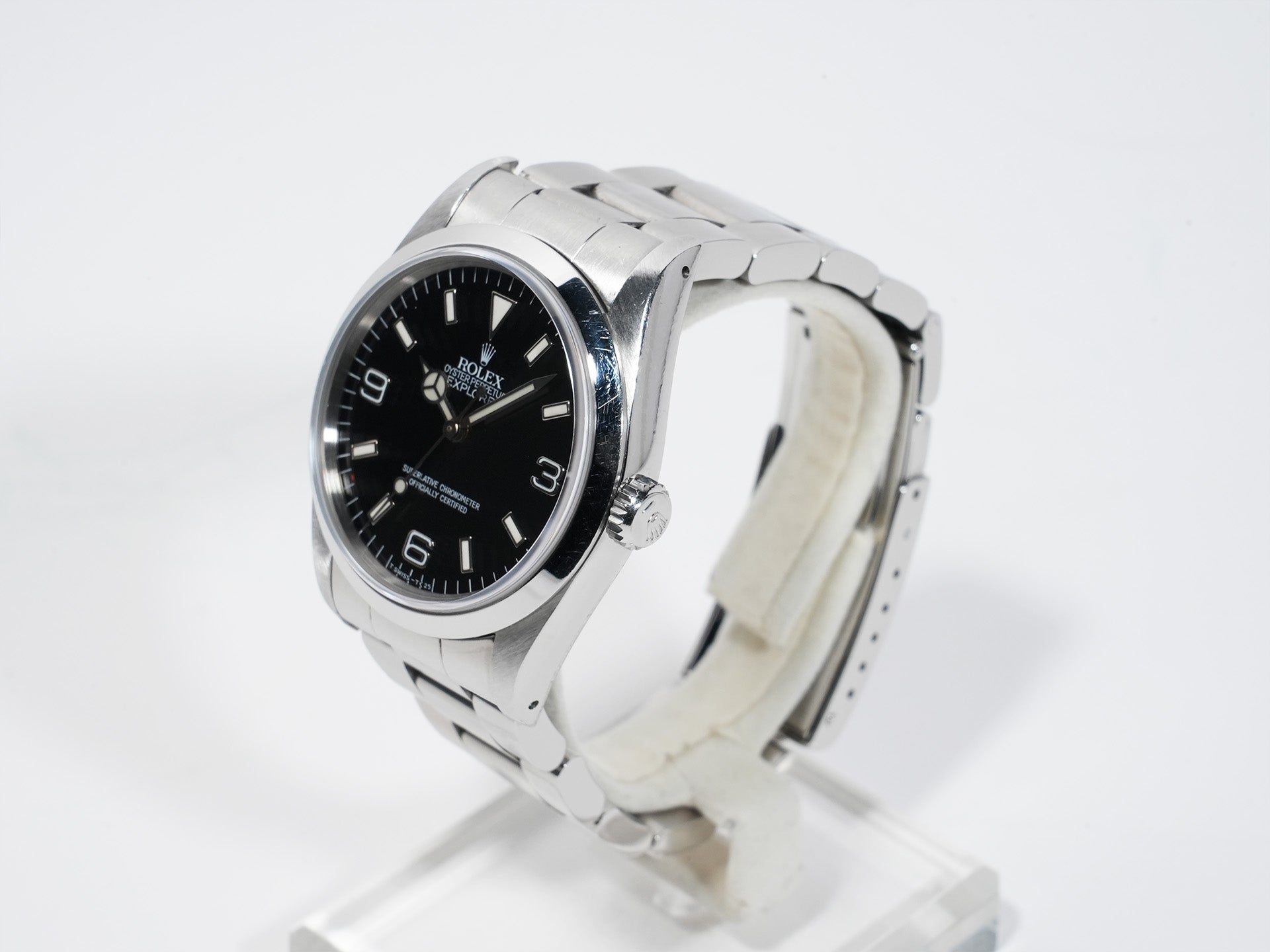 ロレックス エクスプローラーI Ref.14270 ステンレススチール ブラック文字盤 オイスターブレスレット 中古 whw364kp