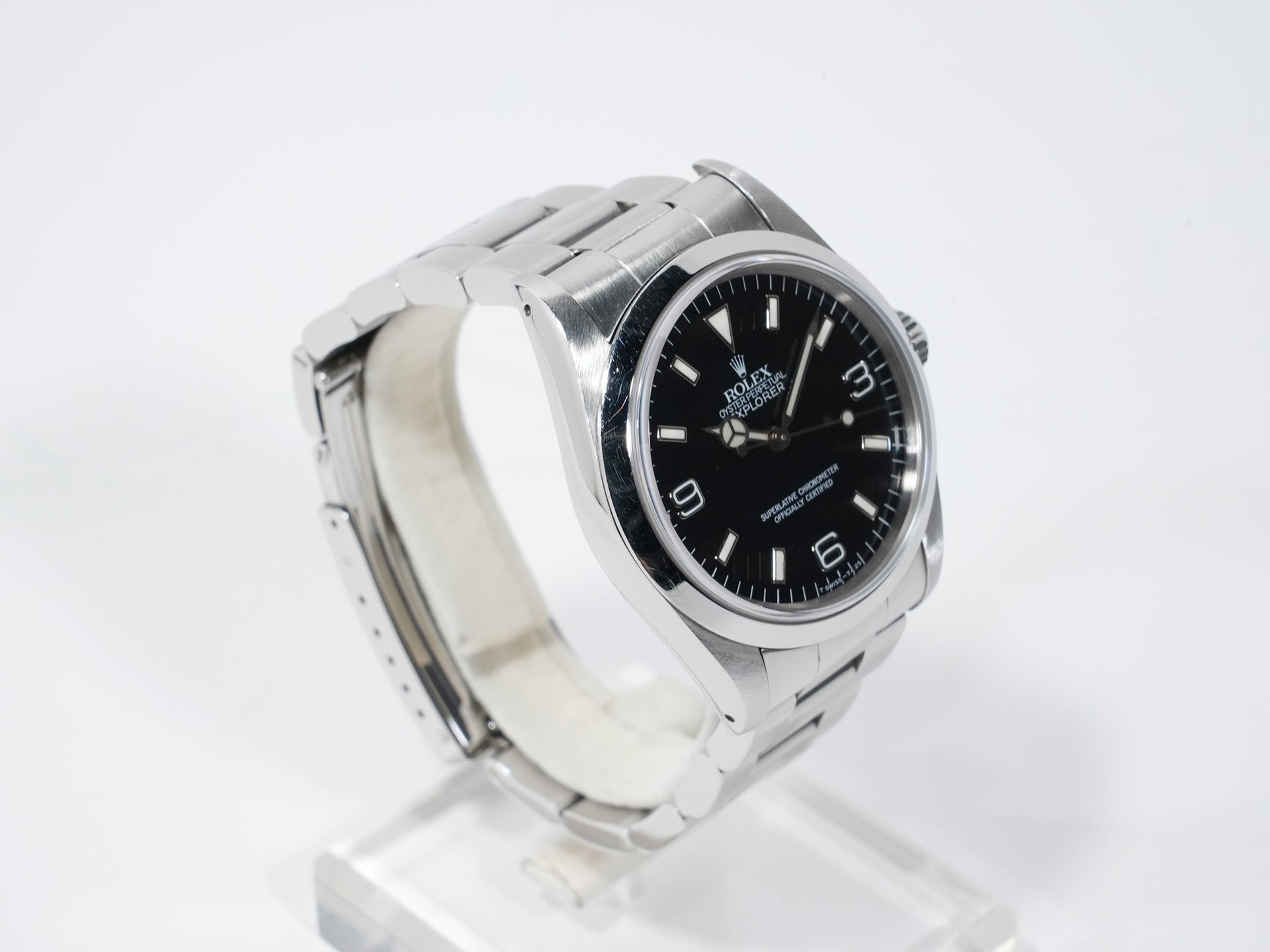 ロレックス エクスプローラーI Ref.14270 ステンレススチール ブラック文字盤 オイスターブレスレット 中古 whw364kp