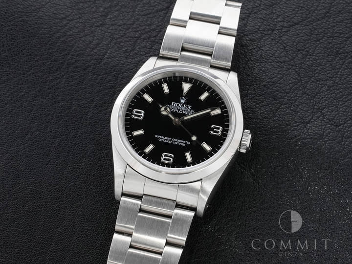 ロレックス エクスプローラーI Ref.14270 ステンレススチール ブラック文字盤 オイスターブレスレット 中古 whw364kp