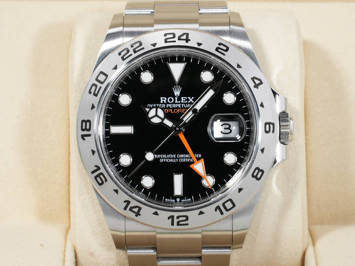 ロレックス エクスプローラーII Ref.226570 ステンレススチール ブラック文字盤 オイスターブレスレット 中古 iy7wfykm