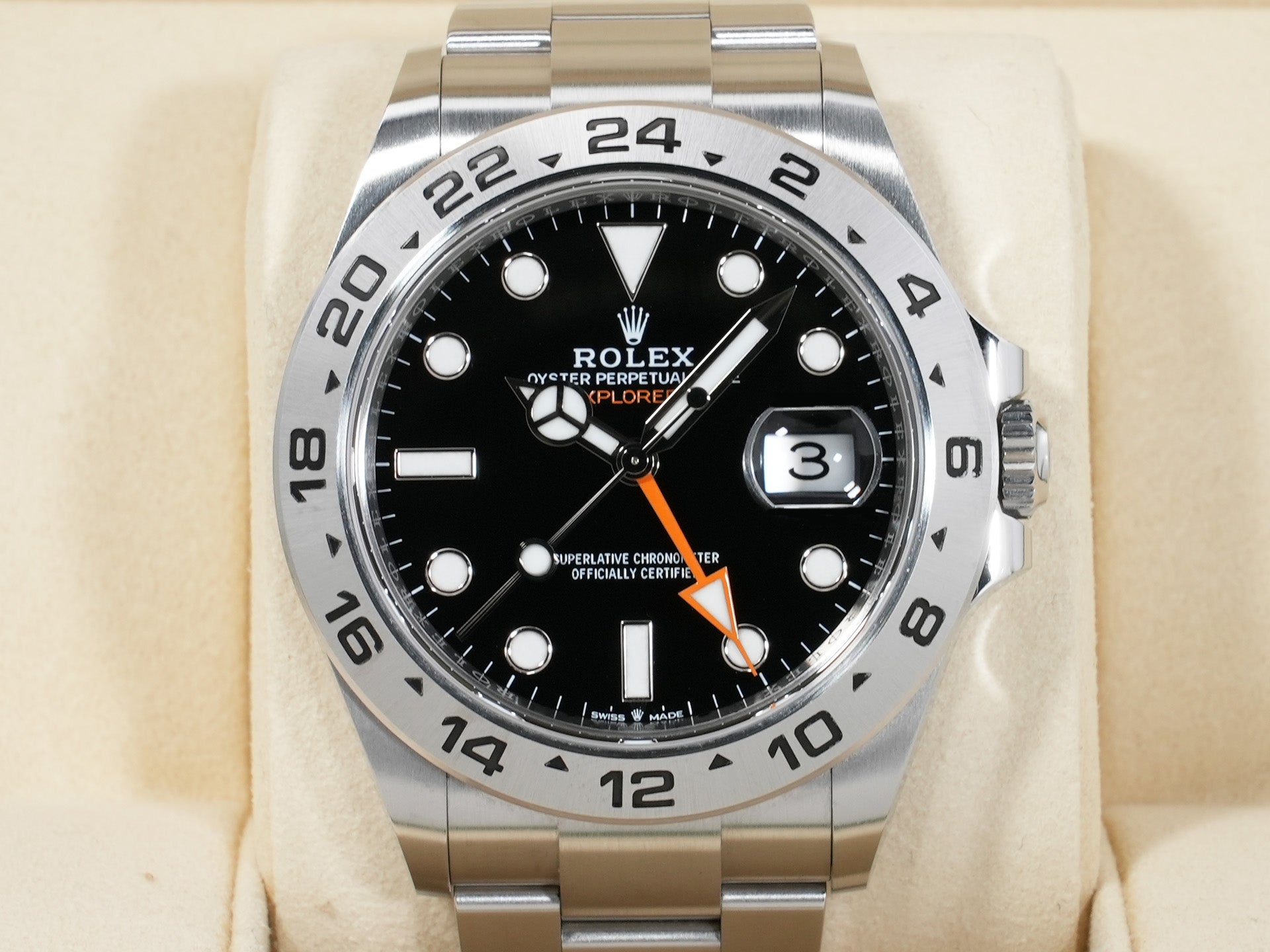 ロレックス エクスプローラーII Ref.226570 ステンレススチール ブラック文字盤 オイスターブレスレット 中古 iy7wfykm