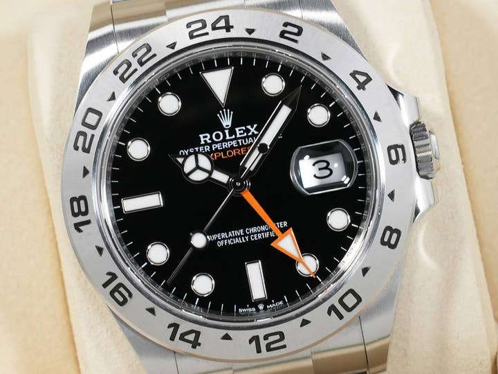 ロレックス エクスプローラーII Ref.226570 ステンレススチール ブラック文字盤 オイスターブレスレット 中古 iy7wfykm