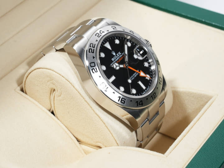 ロレックス エクスプローラーII Ref.226570 ステンレススチール ブラック文字盤 オイスターブレスレット 中古 iy7wfykm