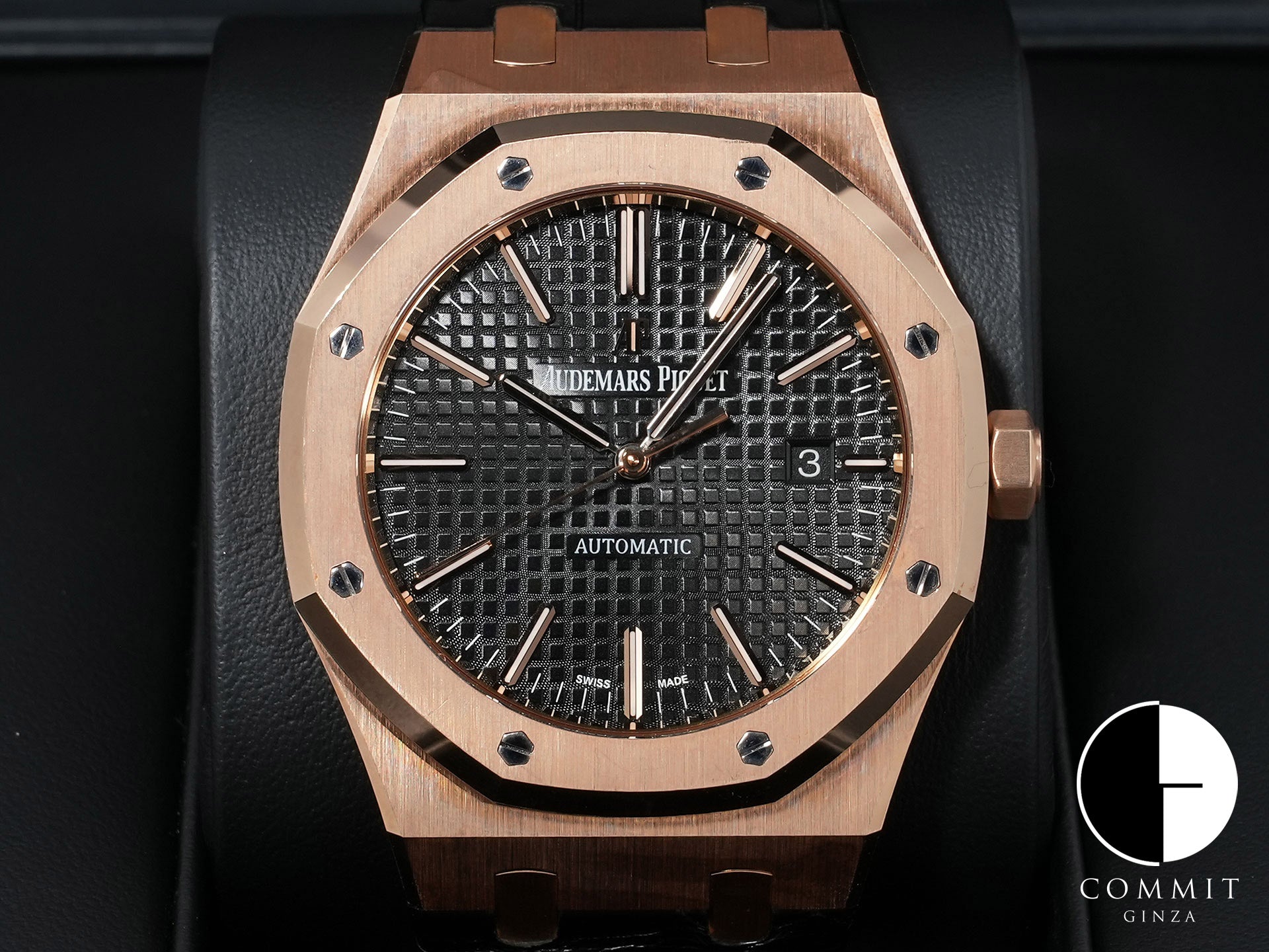 オーデマピゲ ロイヤルオーク Ref.15400OR.OO.D002CR.01 ピンクゴールド ブラック文字盤 中古 6nfxz7ga