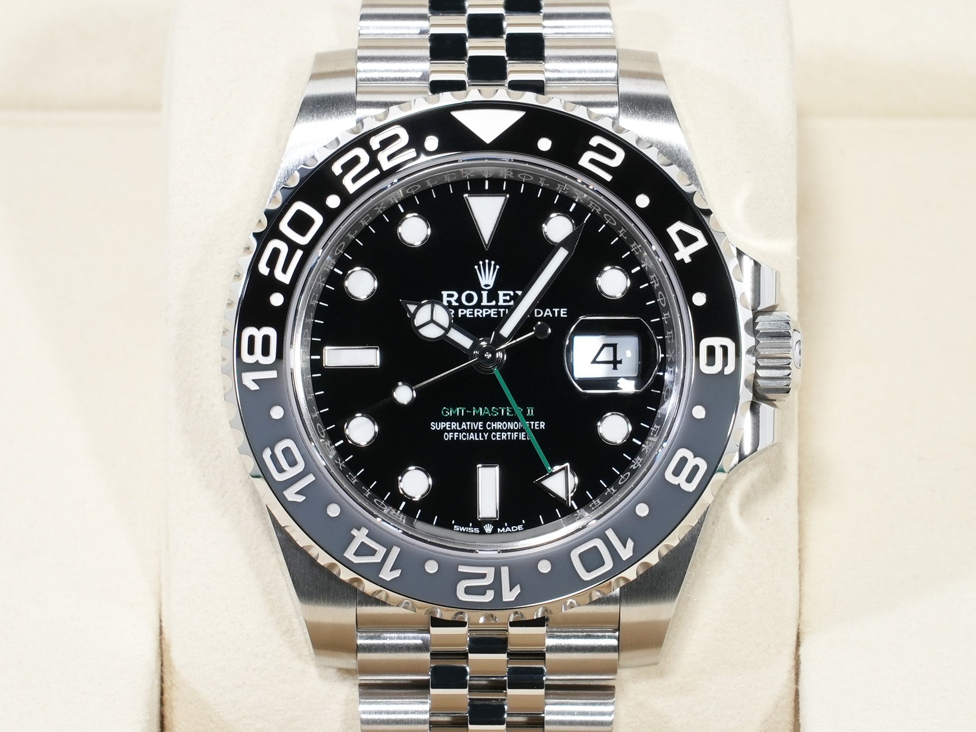ロレックス GMTマスターII Ref.126710GRNR ステンレススチール ブラック文字盤 ジュビリーブレスレット 未使用 m5a8gya7