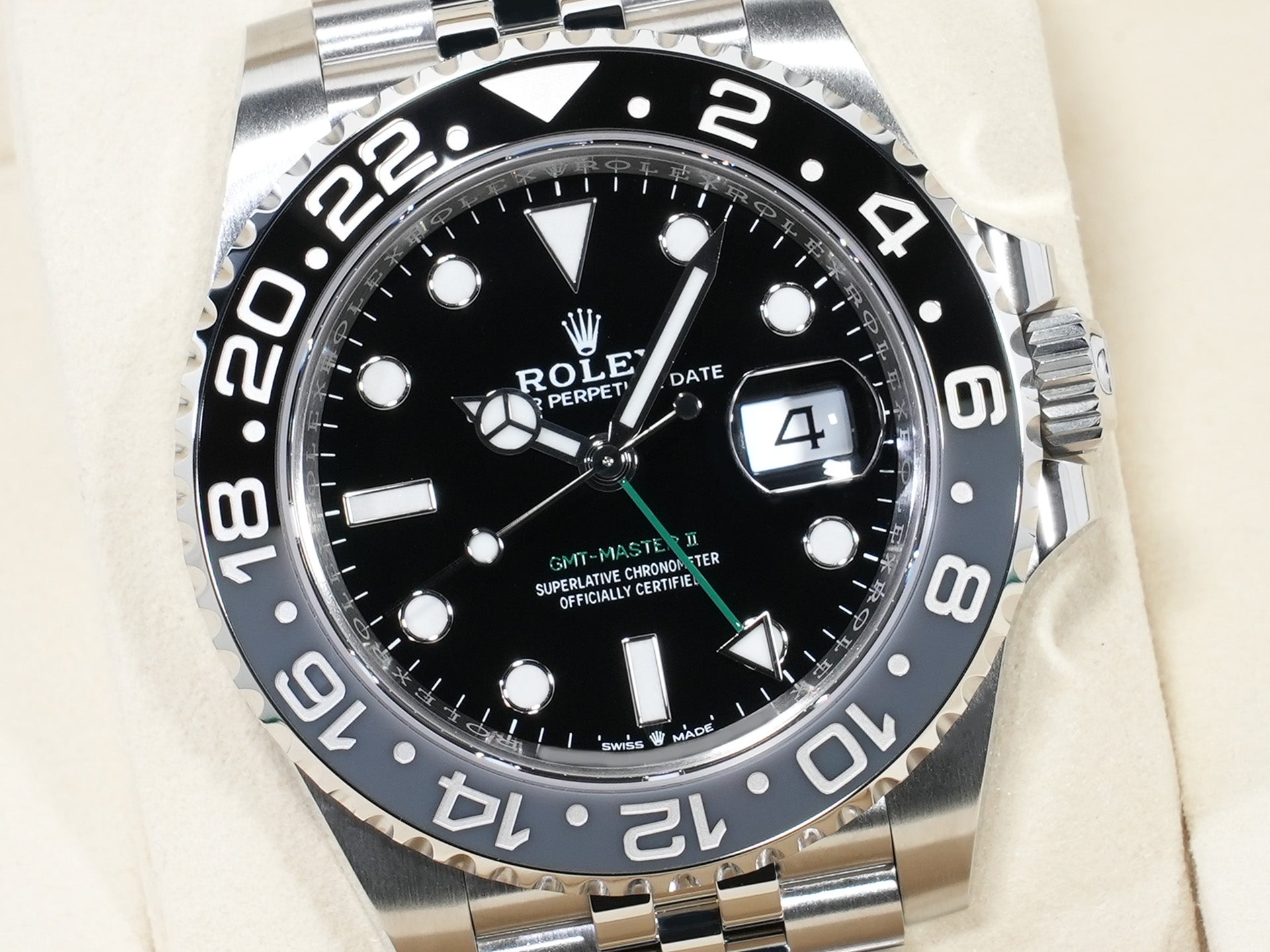 ロレックス GMTマスターII Ref.126710GRNR ステンレススチール ブラック文字盤 ジュビリーブレスレット 未使用 m5a8gya7