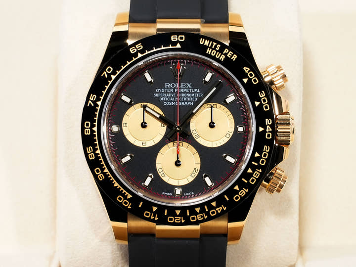 Rolex Daytona Ref. 116518LN Yellow Gold Black and Champagne Dial Excellent Condition 99yf3cd2