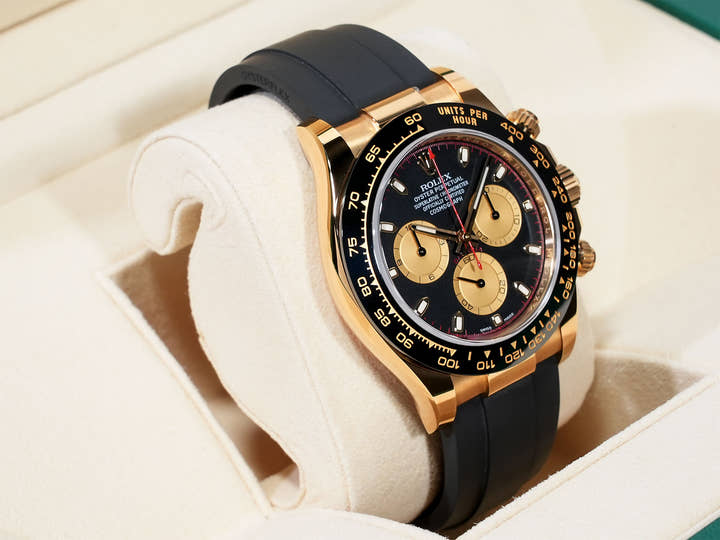Rolex Daytona Ref. 116518LN Yellow Gold Black and Champagne Dial Excellent Condition 99yf3cd2