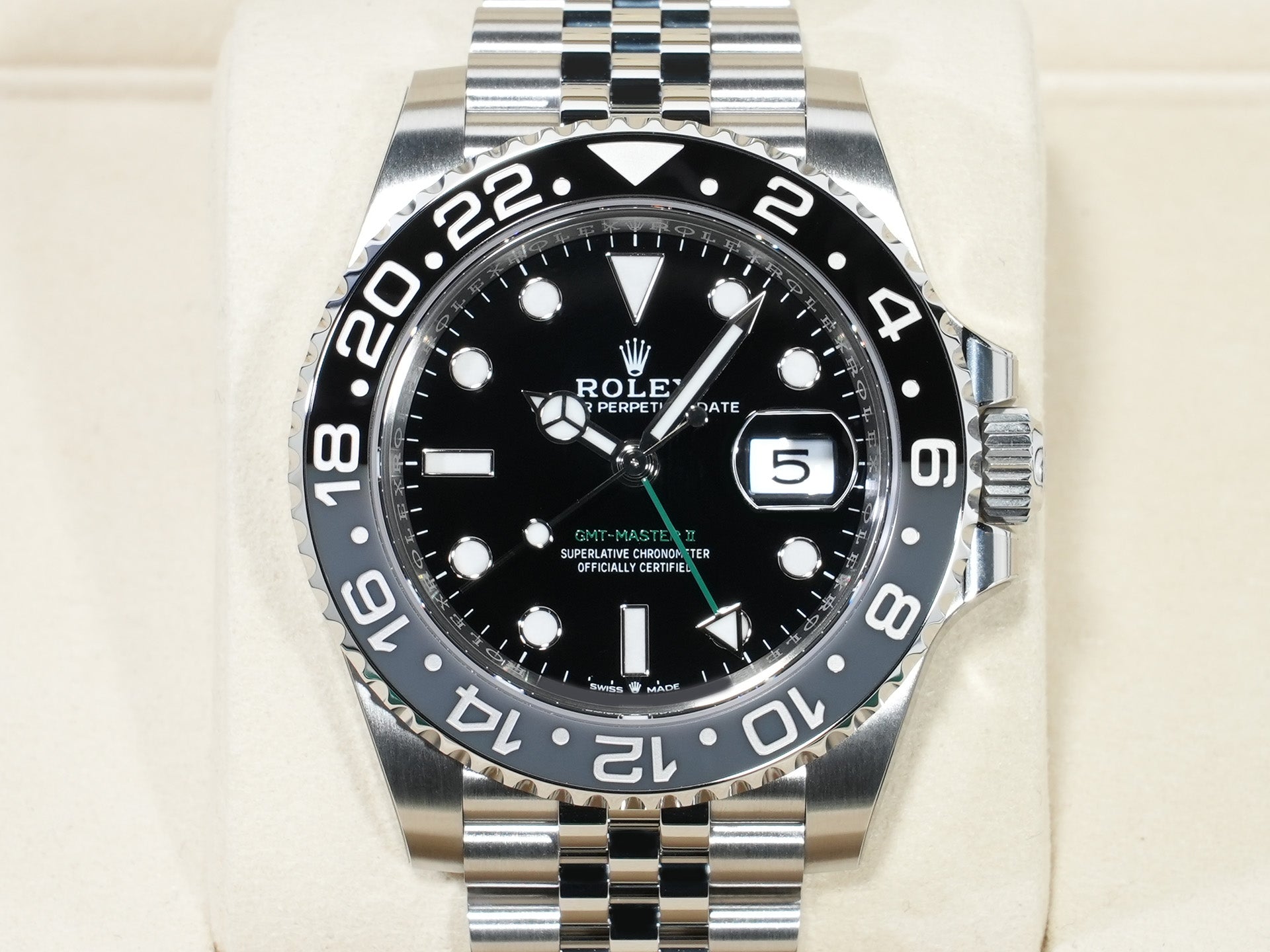 ロレックス GMTマスターII Ref.126710GRNR ステンレススチール ブラック文字盤 ジュビリーブレスレット 未使用 y2226pfn
