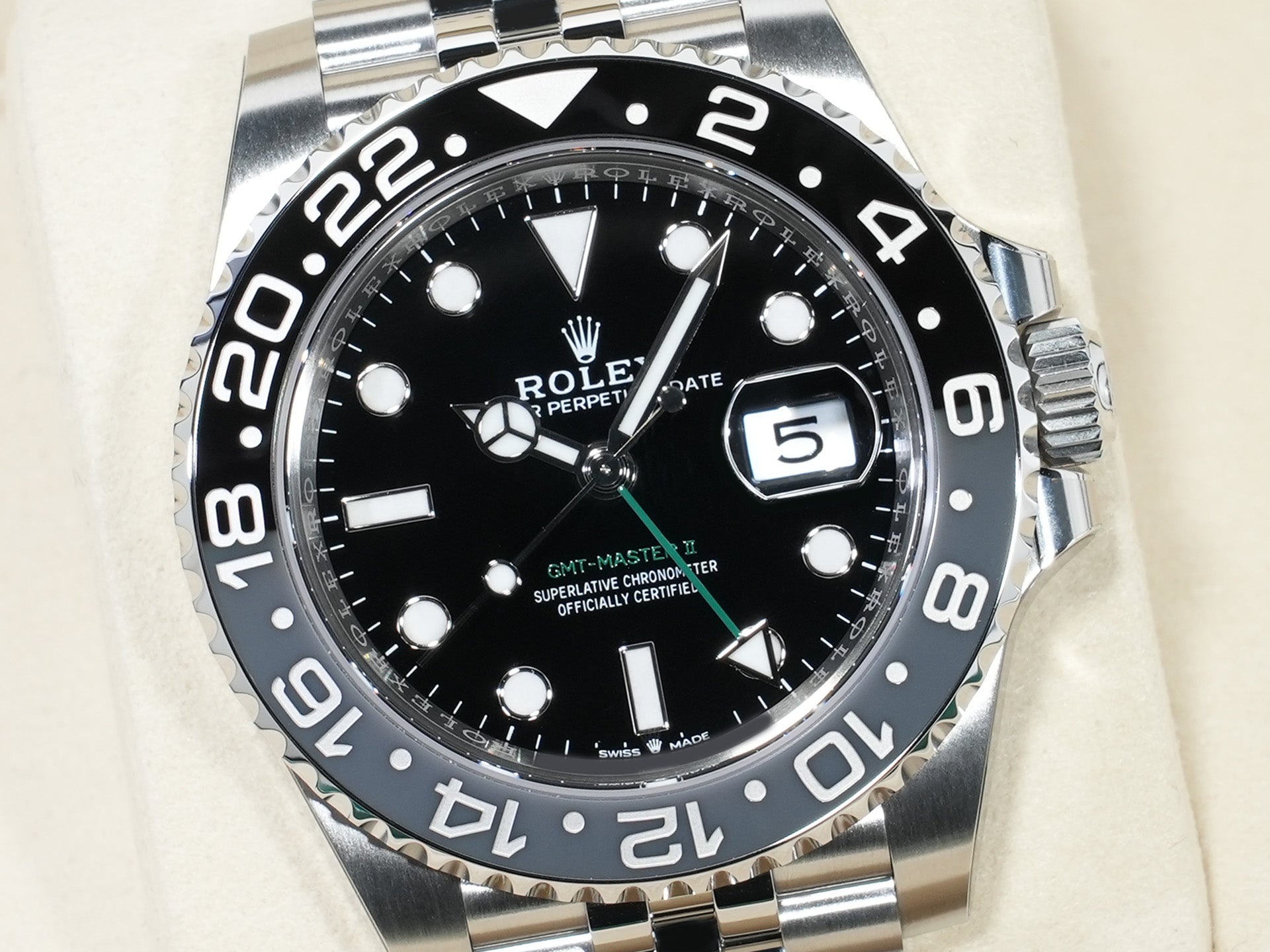 ロレックス GMTマスターII Ref.126710GRNR ステンレススチール ブラック文字盤 ジュビリーブレスレット 未使用 y2226pfn