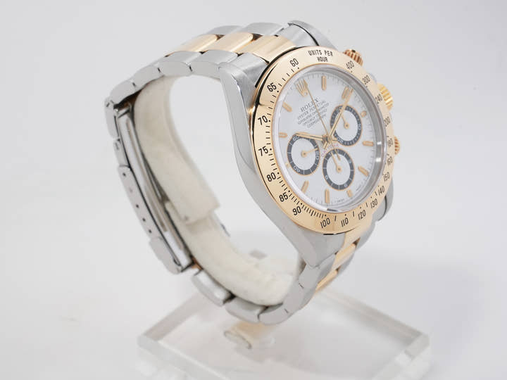 ロレックス デイトナ エルプリメロ Ref.16523 ステンレススチール/イエローゴールド ホワイト文字盤 中古 qpstgqqg