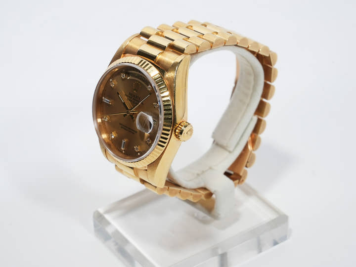 ロレックス デイデイト36 Ref.18038A イエローゴールド シャンパン文字盤 中古 ut5obc78