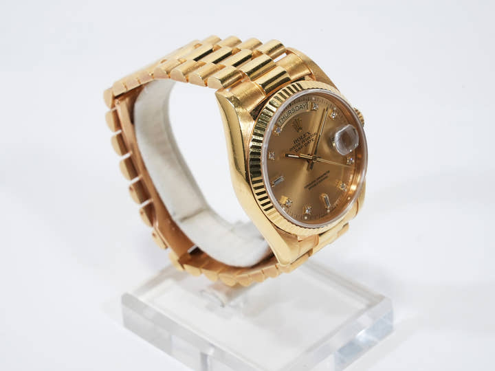 ロレックス デイデイト36 Ref.18038A イエローゴールド シャンパン文字盤 中古 ut5obc78