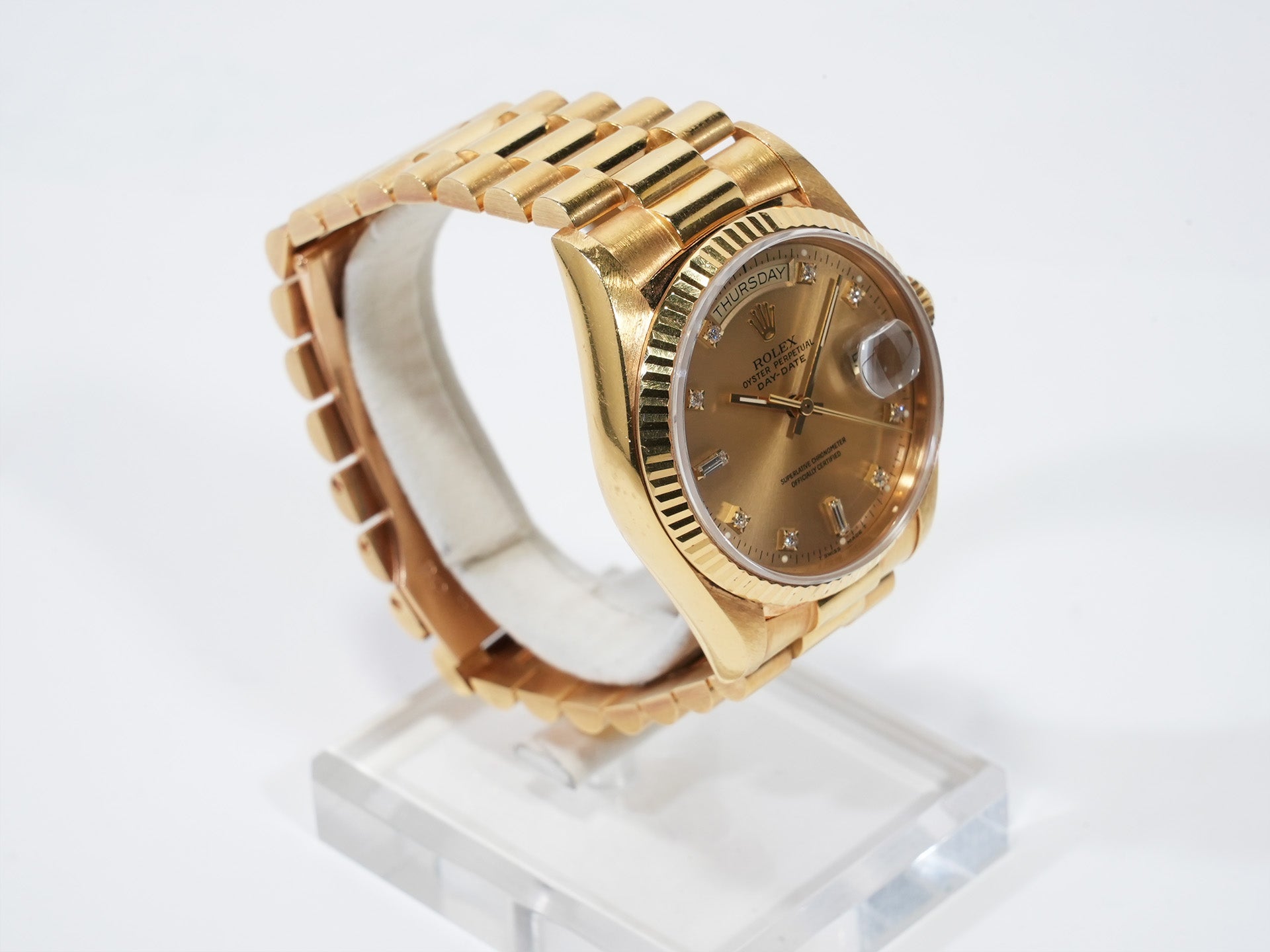 ロレックス デイデイト36 Ref.18038A イエローゴールド シャンパン文字盤 中古 ut5obc78