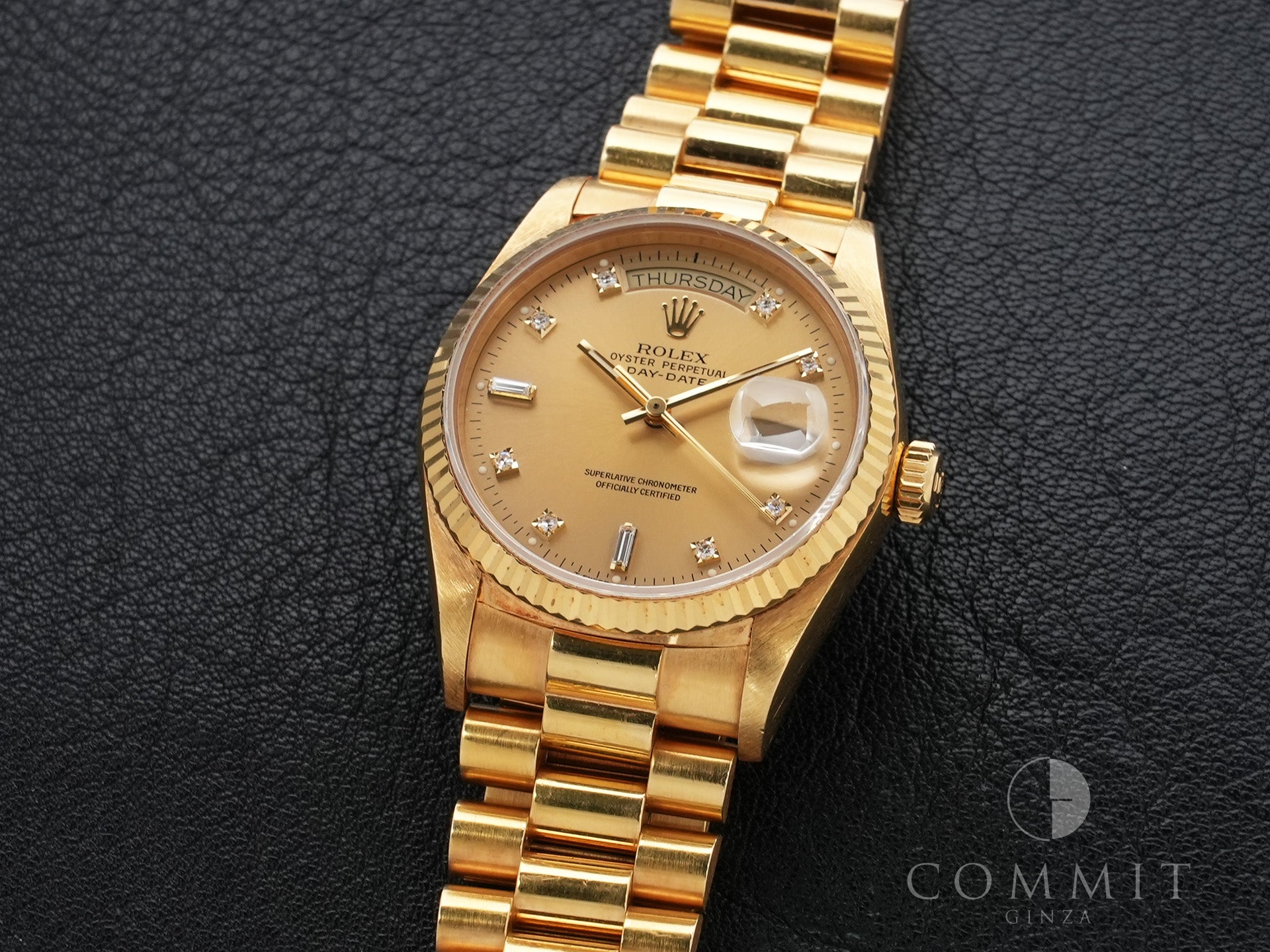 ロレックス デイデイト36 Ref.18038A イエローゴールド シャンパン文字盤 中古 ut5obc78