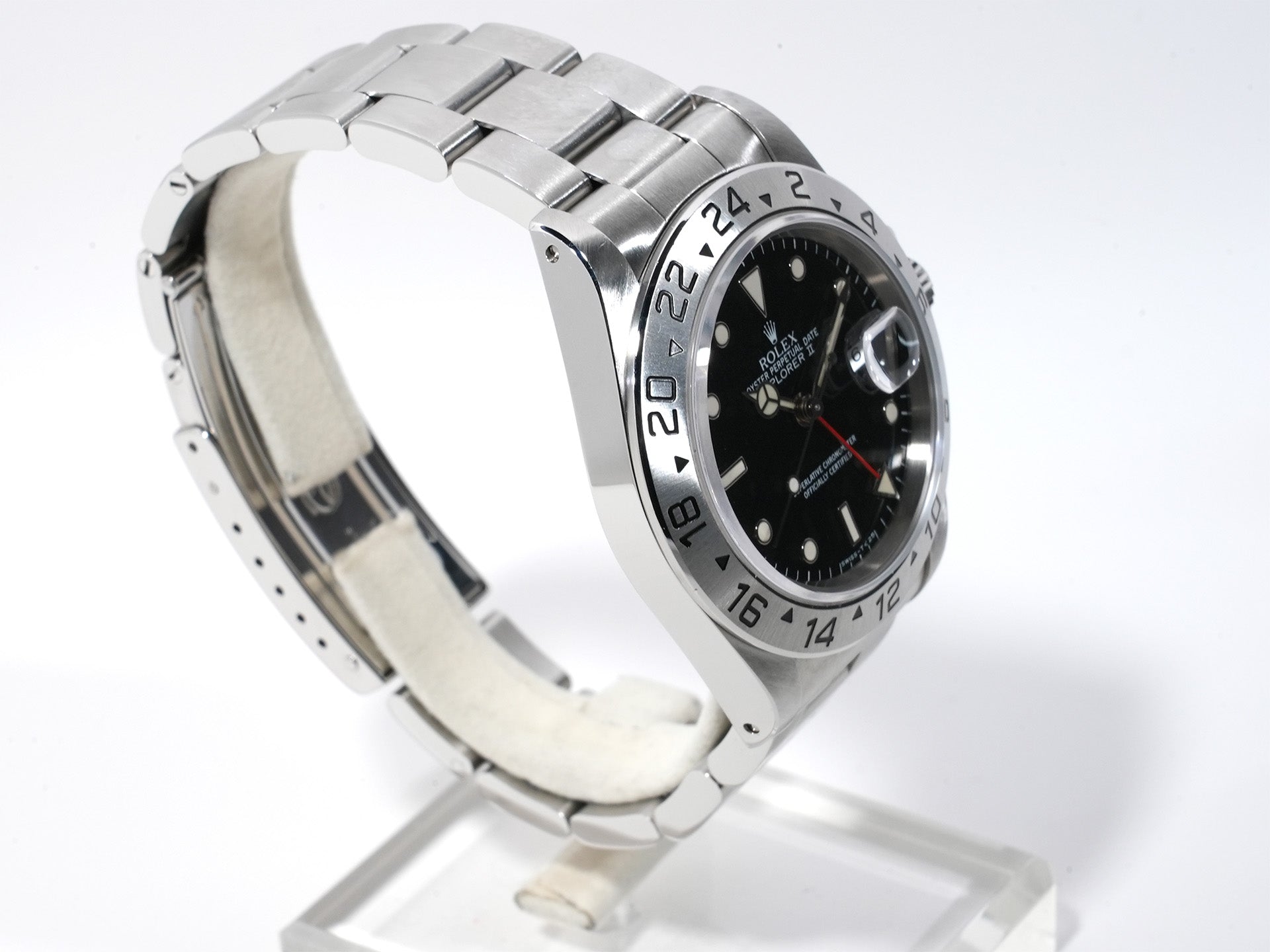 ロレックス エクスプローラーII Ref.16570 ステンレススチール ブラック文字盤 オイスターブレスレット 美中古 ugsqpf59